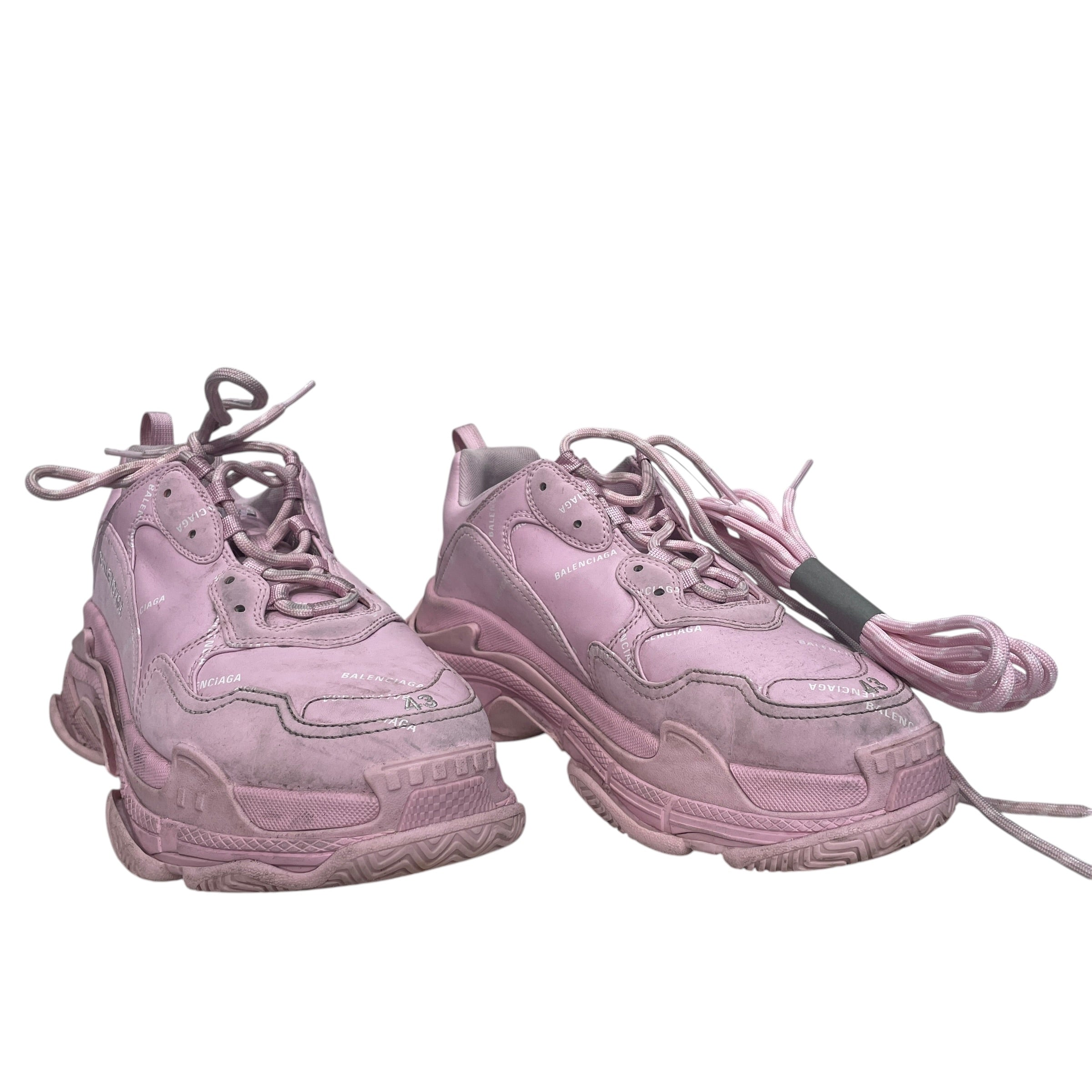BALENCIAGA/Hi-Sneakers/EU 43/Polyester/PNK/triple S view 1