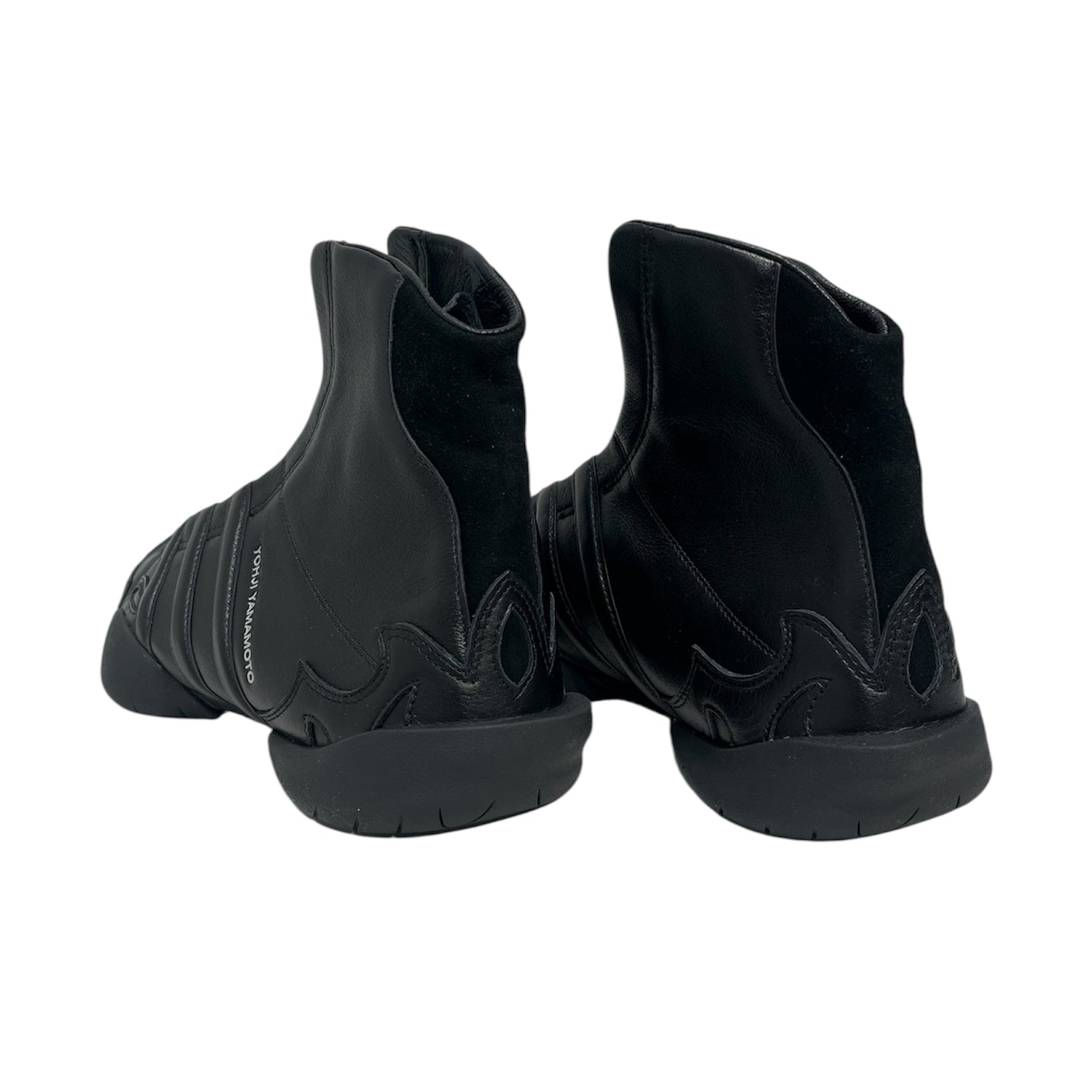 Y-3/Hi-Sneakers/US 8.5/Leather/BLK/Y-3 2002 HI TOP SNEAKER view 2