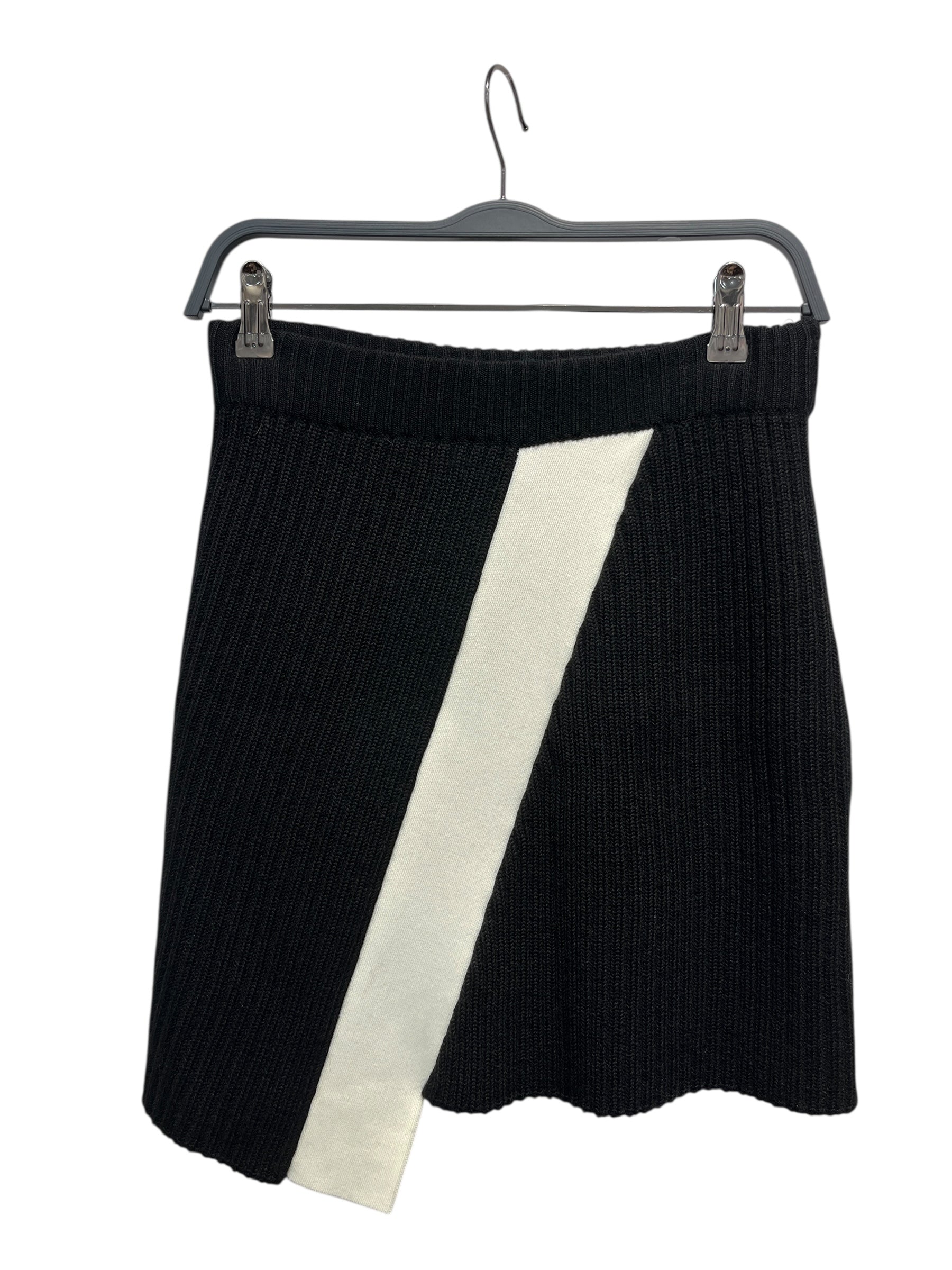Calvin Klein 205W39NYC/Skirt/XS/Wool/BLK/WHITE DIAGONAL STRIPE view 1