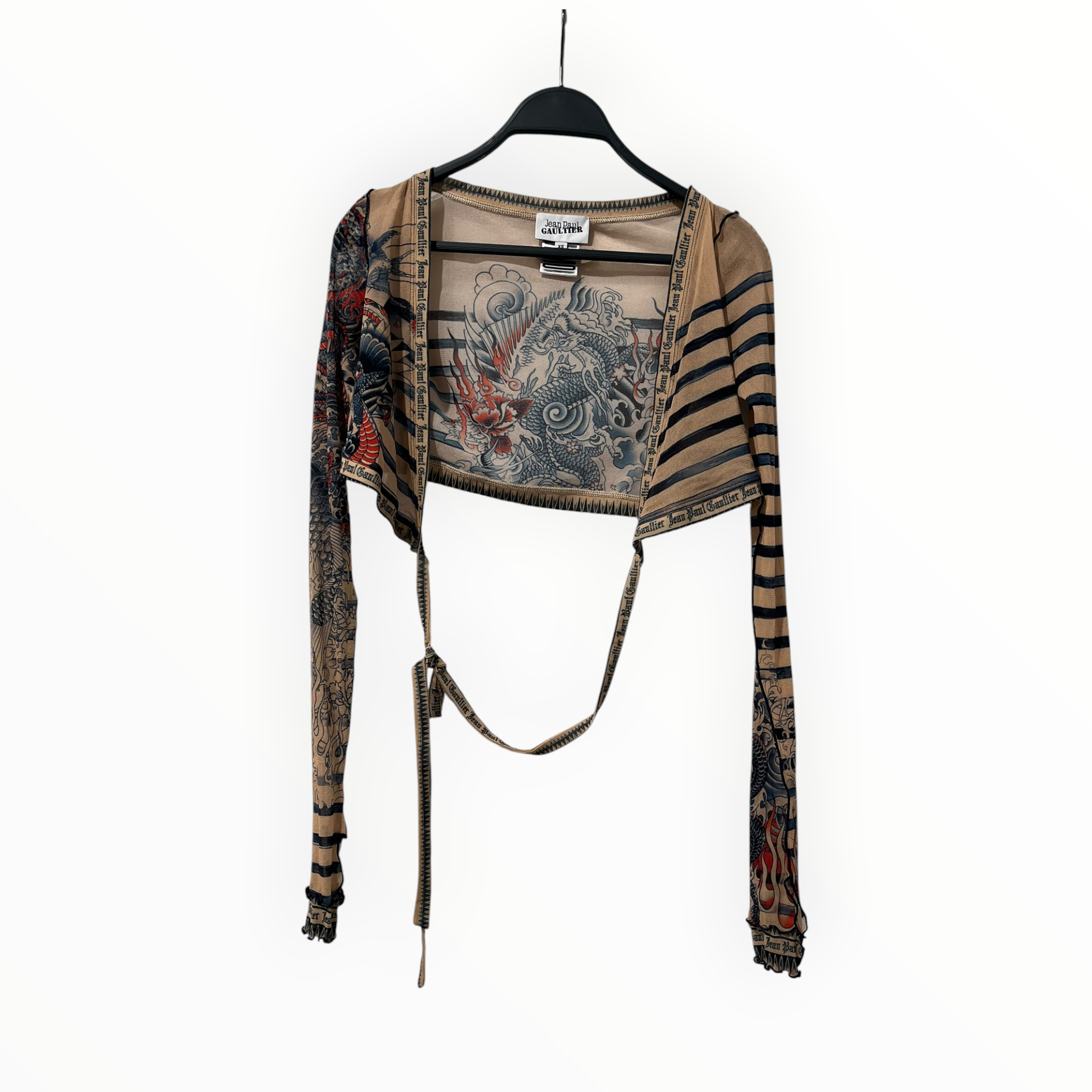 Jean Paul Gaultier/LS Blouse/XS/PNK/NUDE SAILOR TATTOO STRIPE TOP view 1