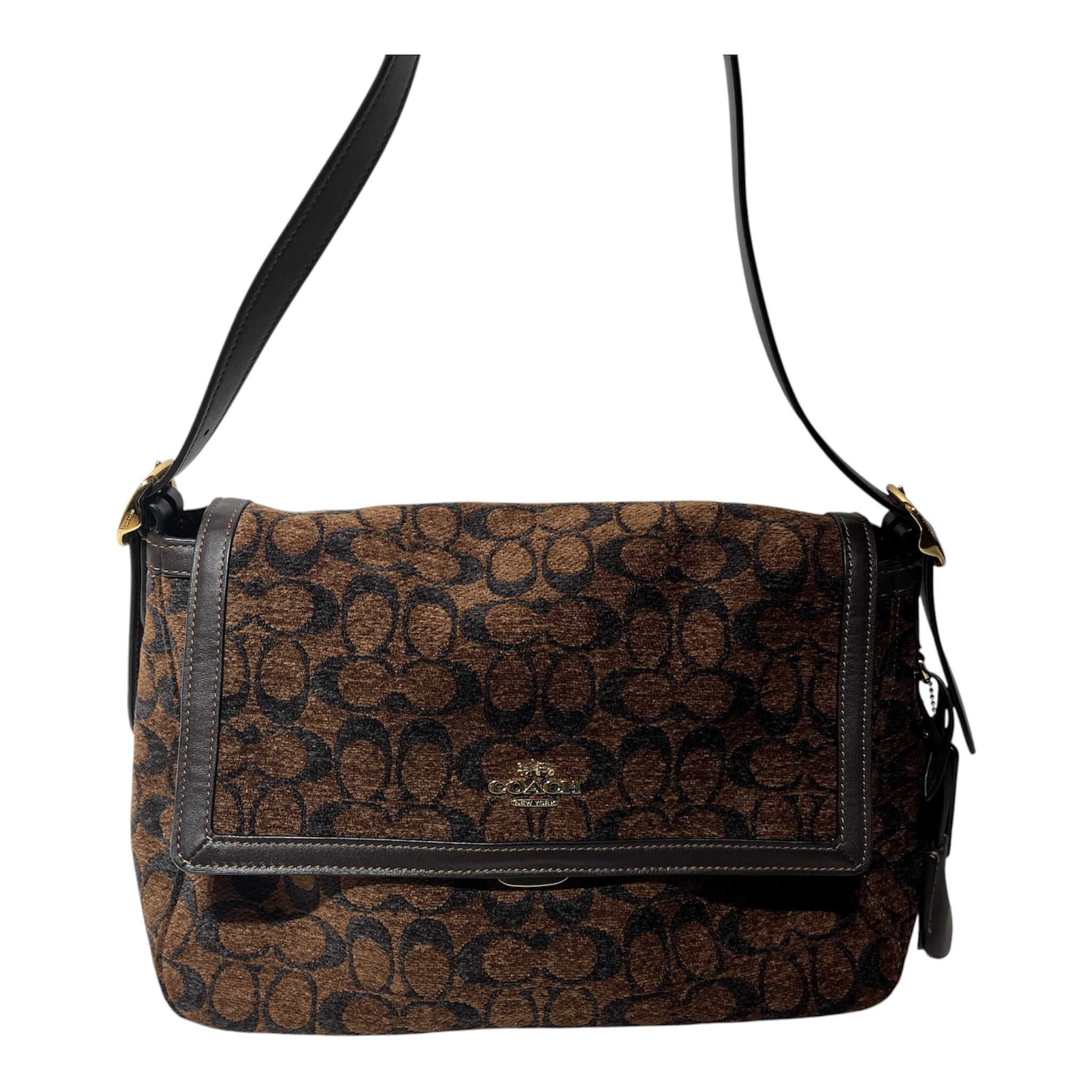 COACH/Hand Bag/Monogram/BRW/CHINELLE ETTA FLAP view 1
