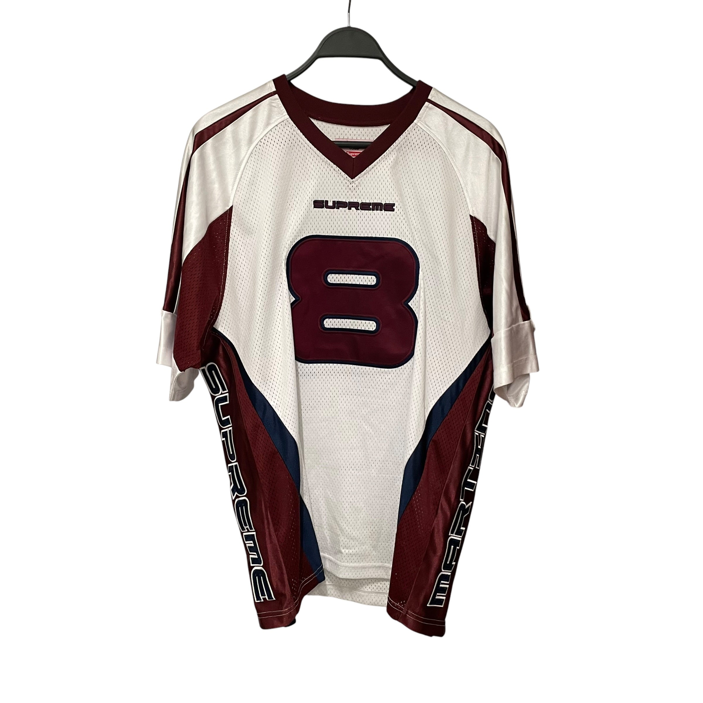MARTINE ROSE/Supreme/T-Shirt/L/Polyester/WHT/FOOTBALL JERSEY #8 view 1