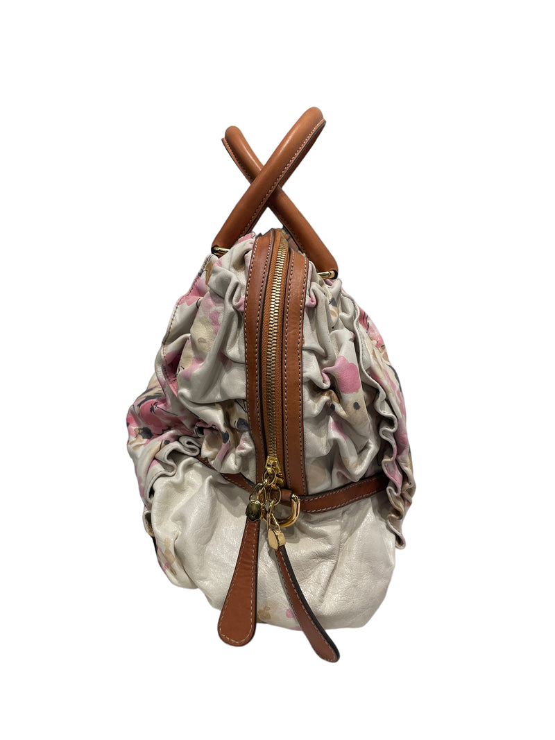 DOLCE&GABBANA/Hand Bag/M/Floral Pattern/Acrylic/BEG/