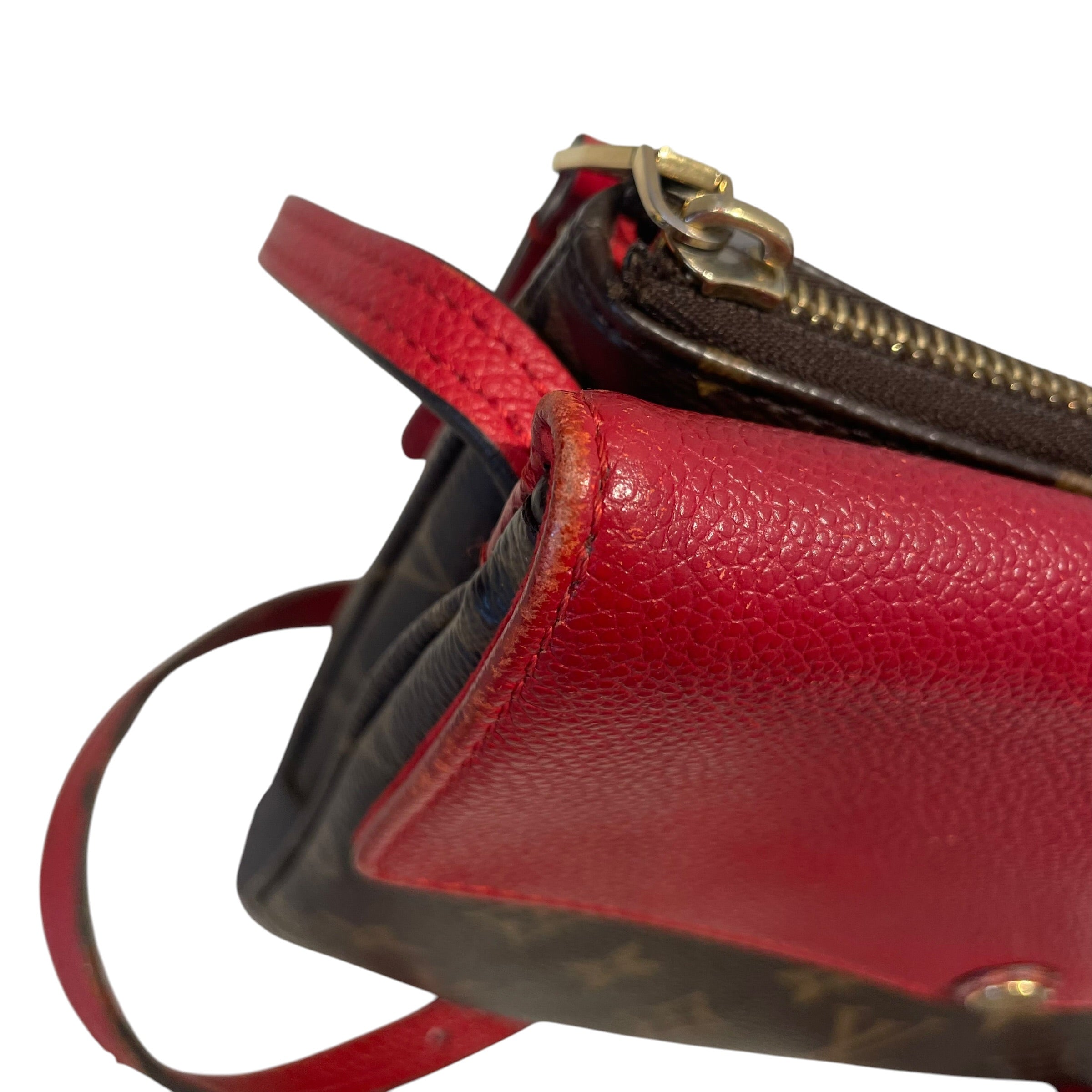 LOUIS VUITTON/Pouch/Monogram/Leather/RED/Monogram Twice Pouchette view 9