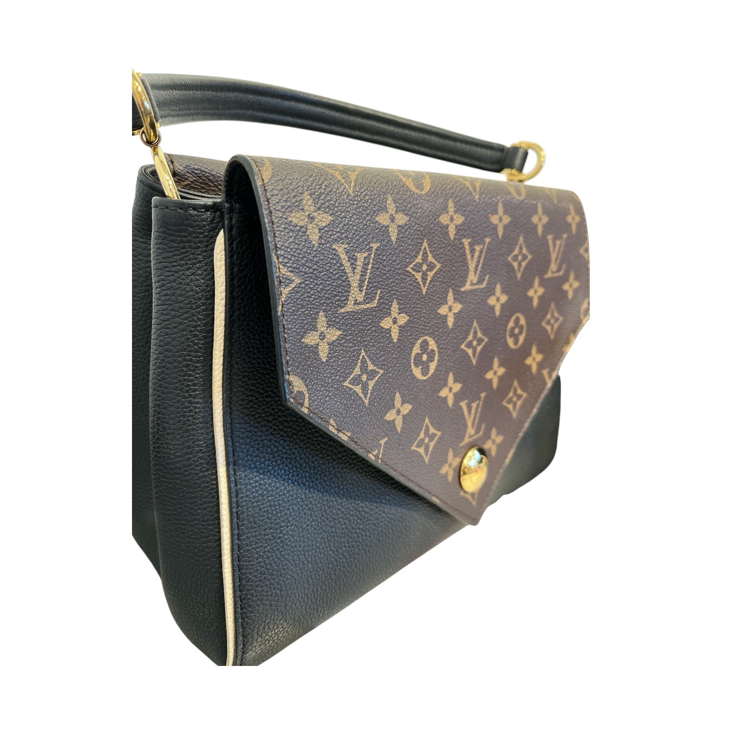 LOUIS VUITTON/Hand Bag/Monogram/Leather/BLK/DOUBLE V MONOGRAM view 5
