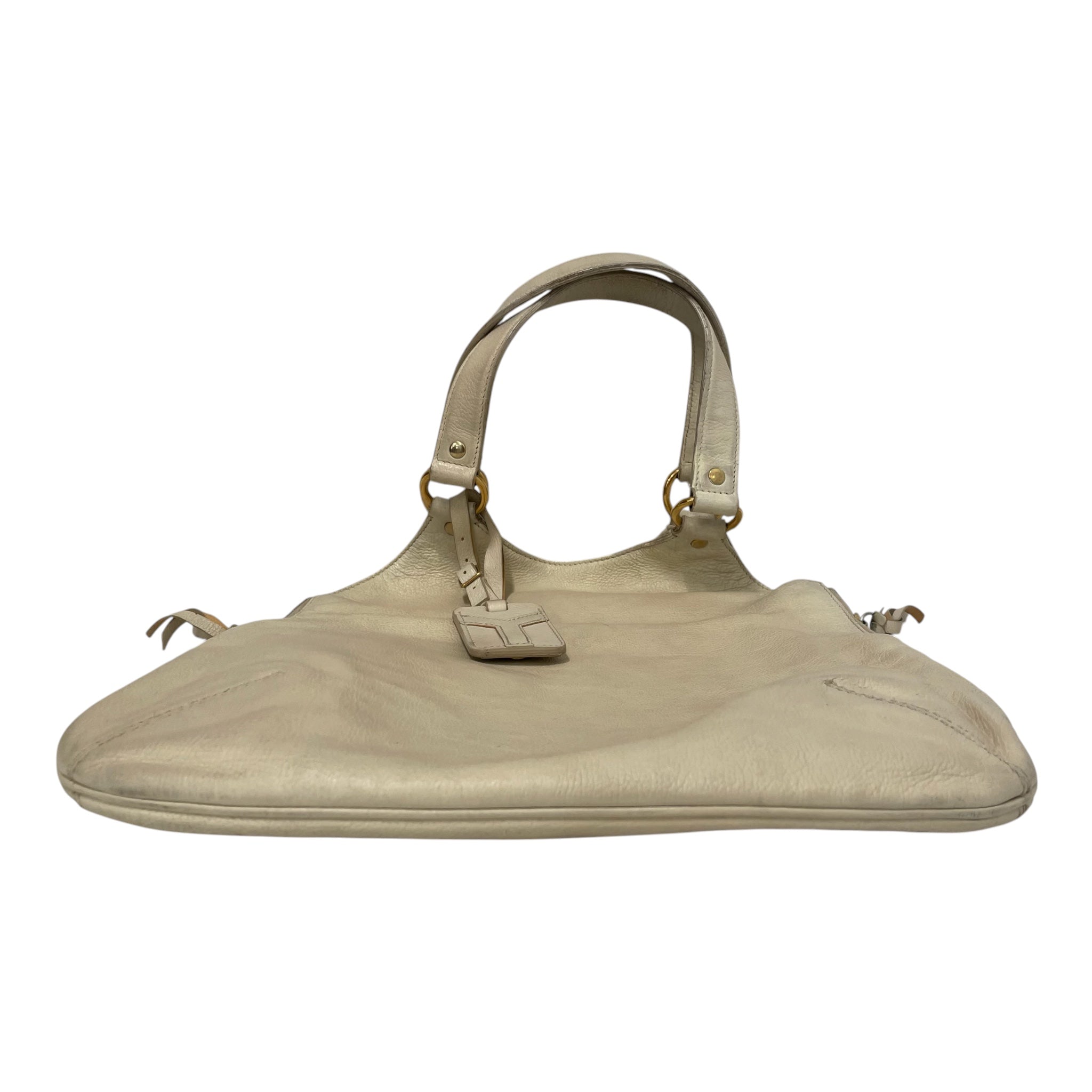 YVES SAINT LAURENT/Hand Bag/Leather/CRM/MUSE HANDBAG view 3