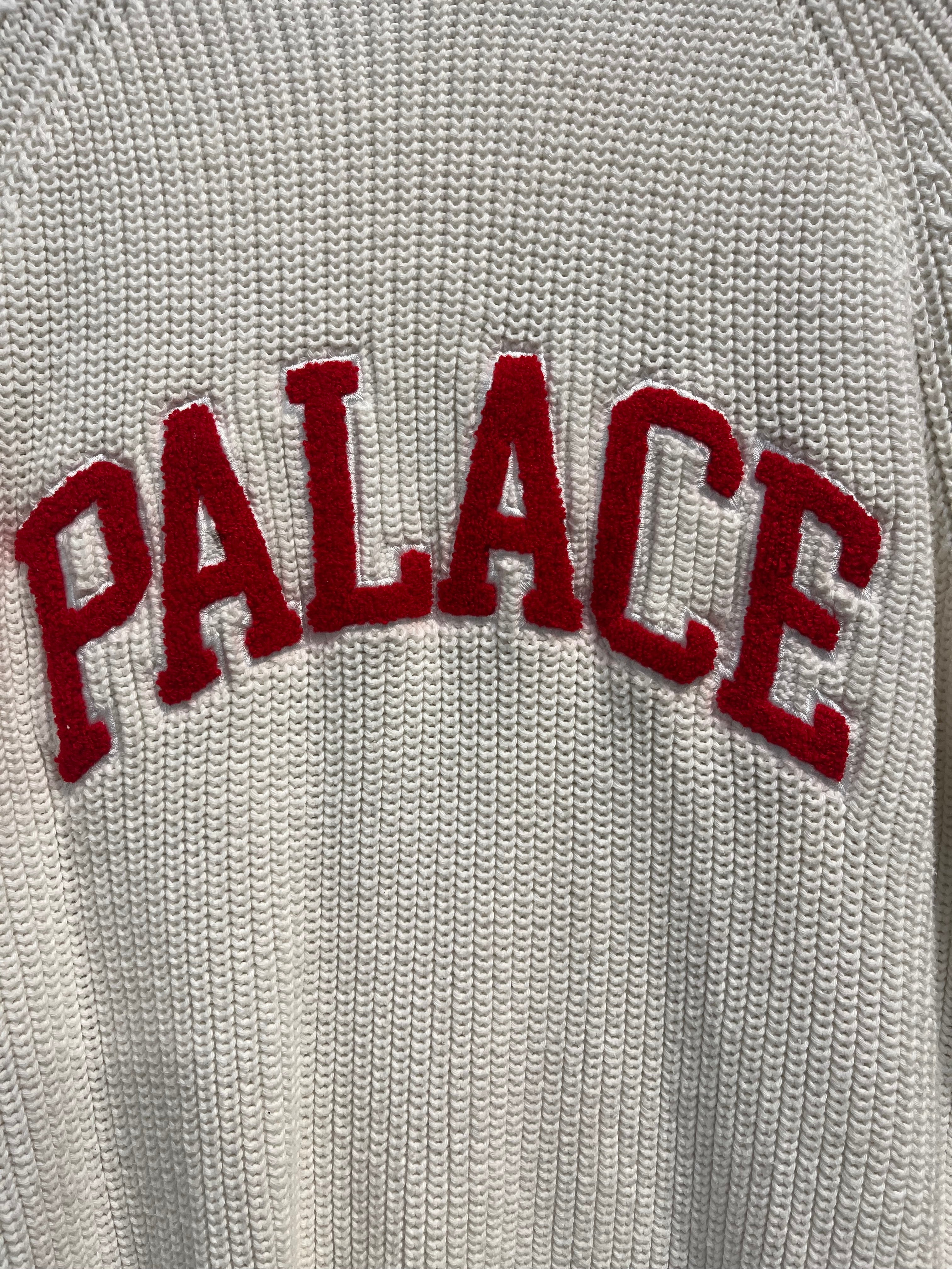 PALACE/Sweatshirt/L/Nylon/WHT/WHITE KNITTED SWEATER view 4