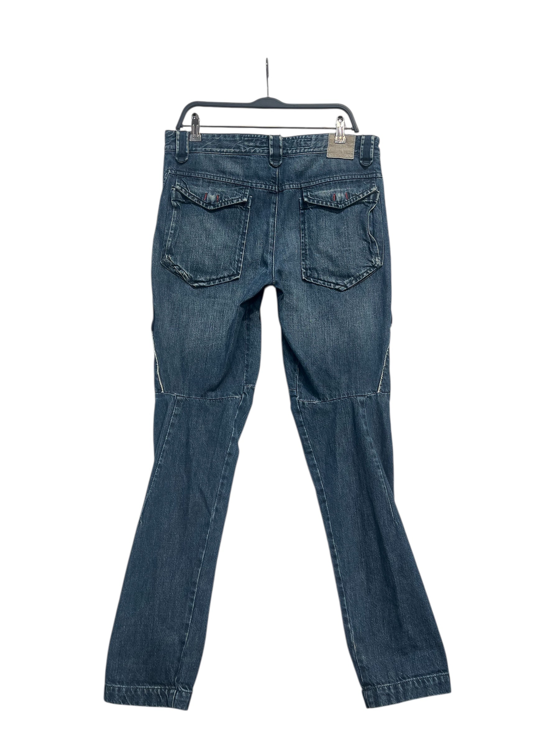MARITHE FRANCOIS GIRBAUD/Cargo Pants/30/Cotton/BLU/CUT N SEW RED WHT BLU SEEMS view 2