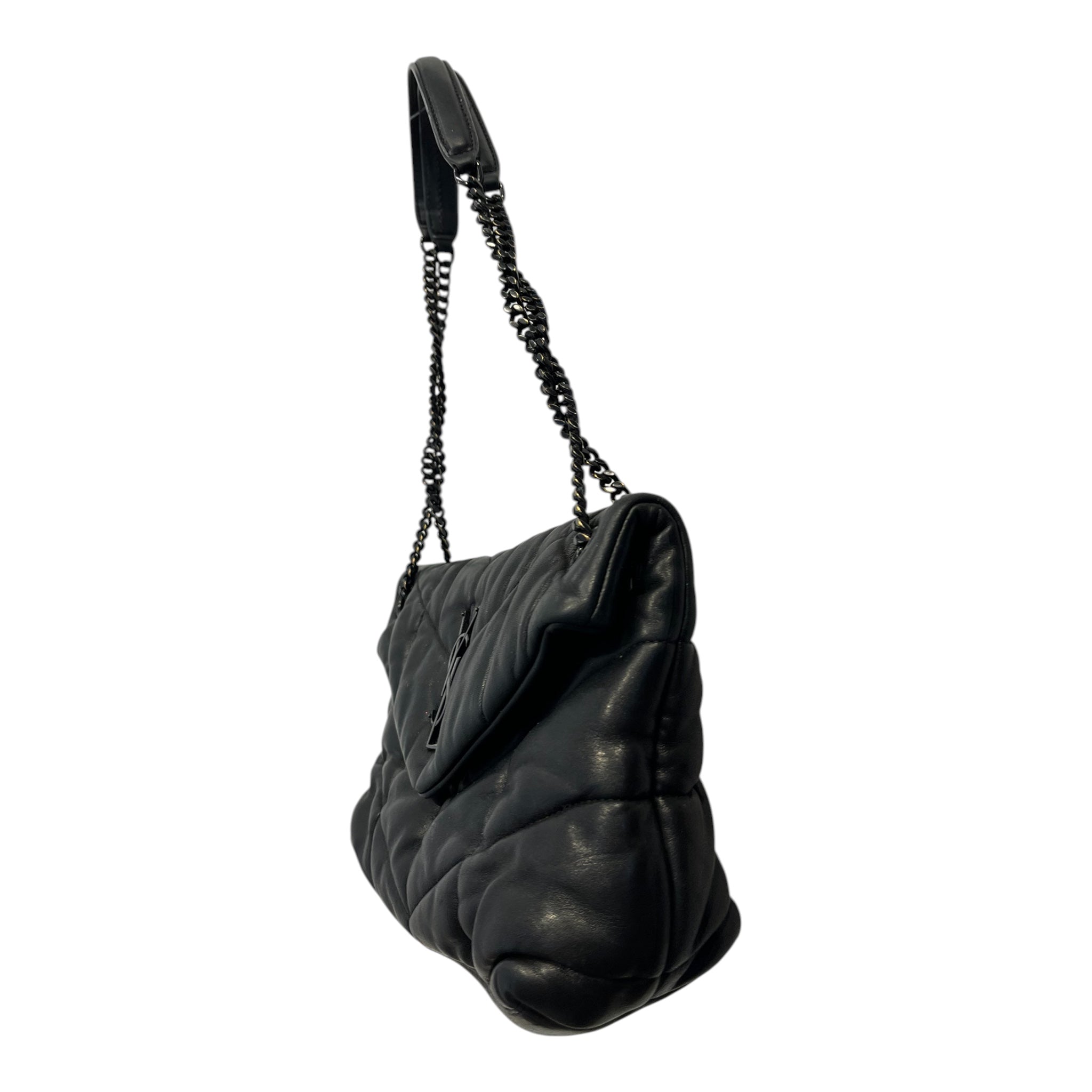 SAINT LAURENT/Hand Bag/Leather/BLK/LOULOU PUFFER BAG view 3