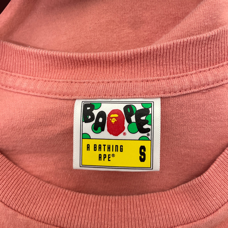 A BATHING APE/T-Shirt/S/Cotton/PNK/All Over Print/