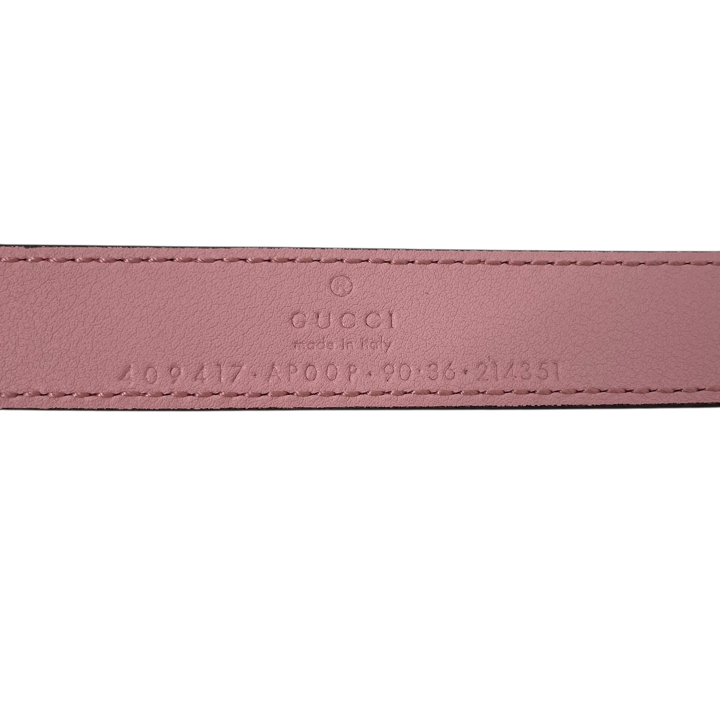 GUCCI/Belt/Leather/PNK/SILVER GG view 5