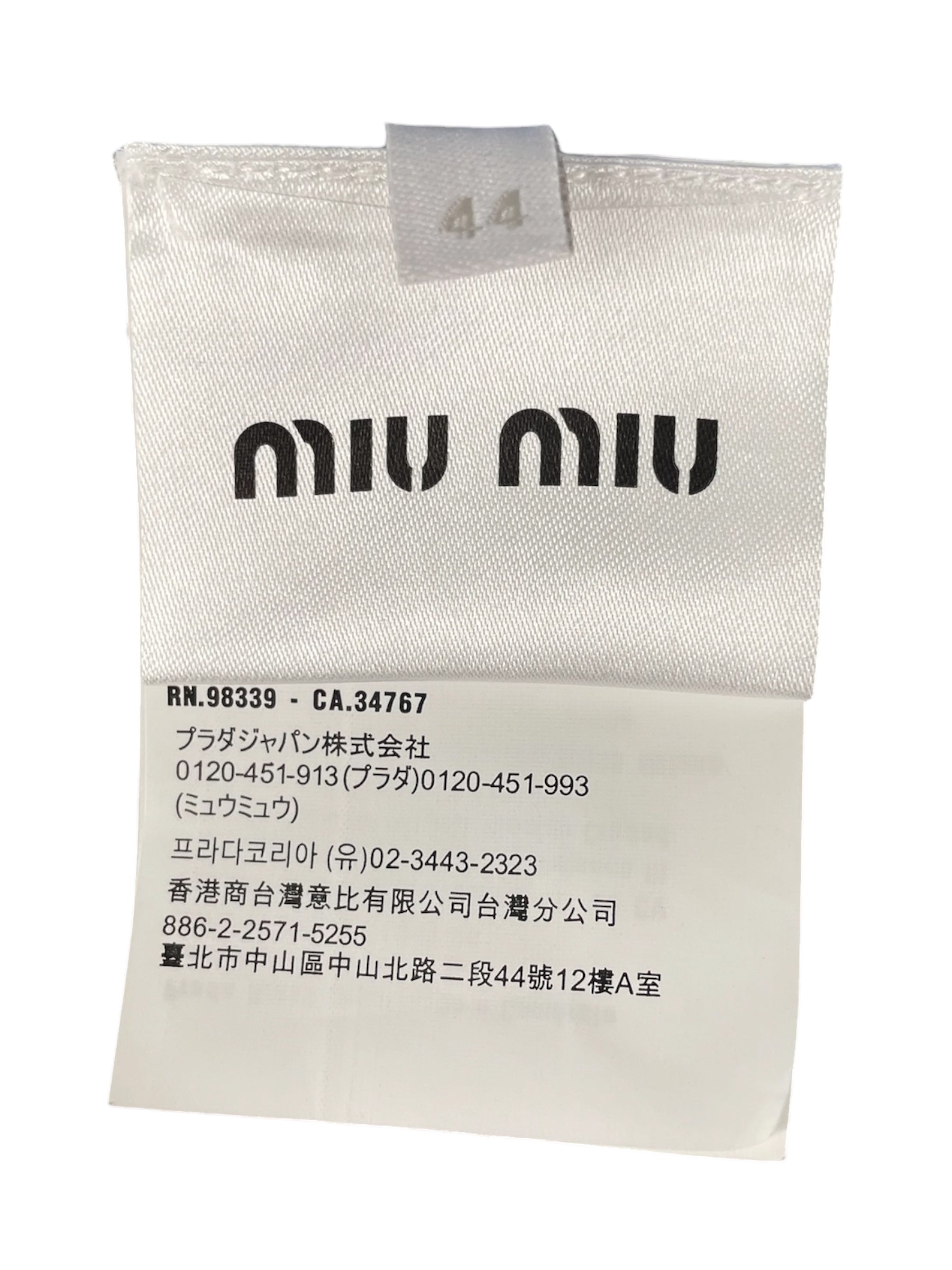 MIU MIU/Shirt/44/Cotton/BLU/Hombre Check/CHECK EMBROIDERED BUTTON DOWN view 5