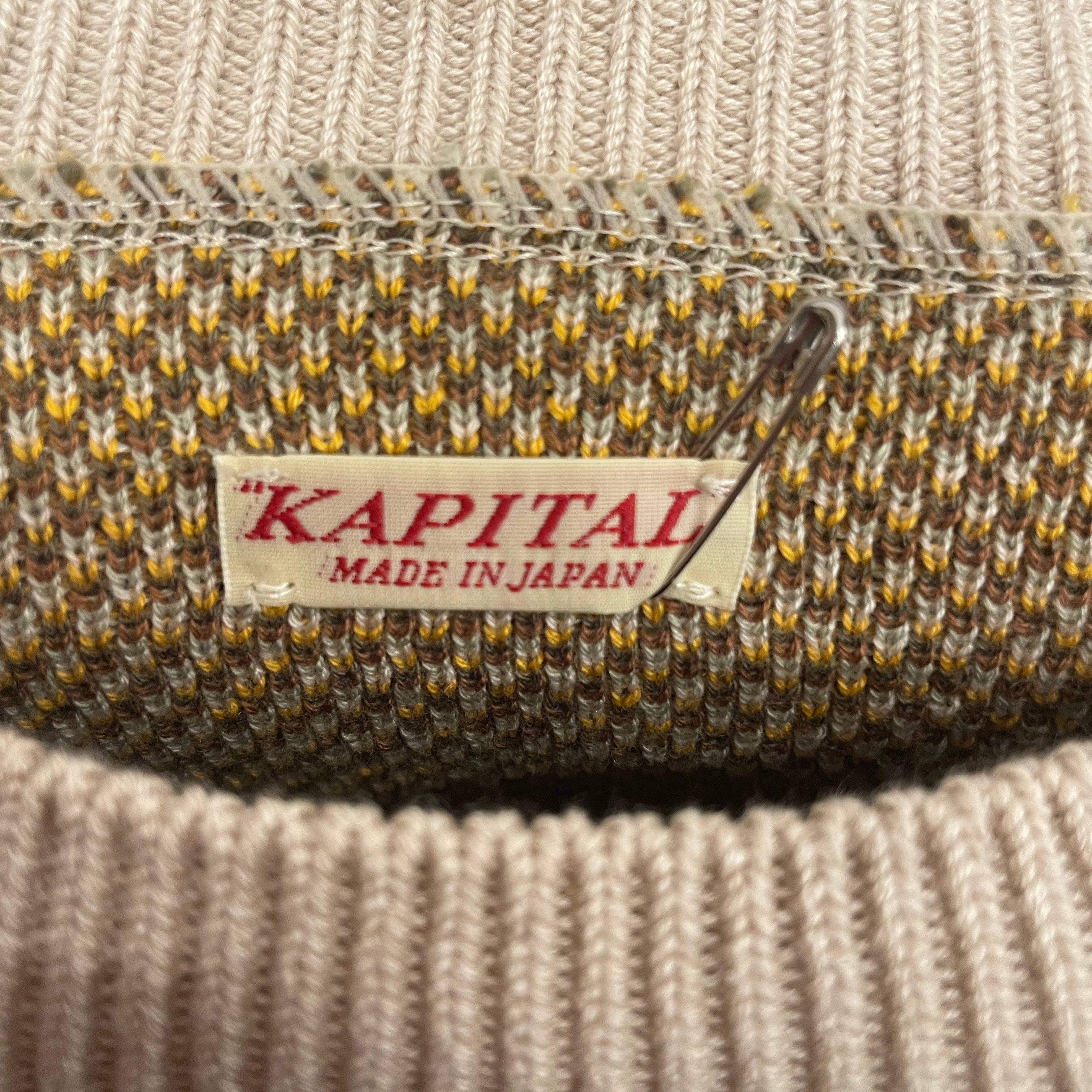KAPITAL/Sweater/1/All Over Print/Wool/CRM/PECKISH KNIT view 3