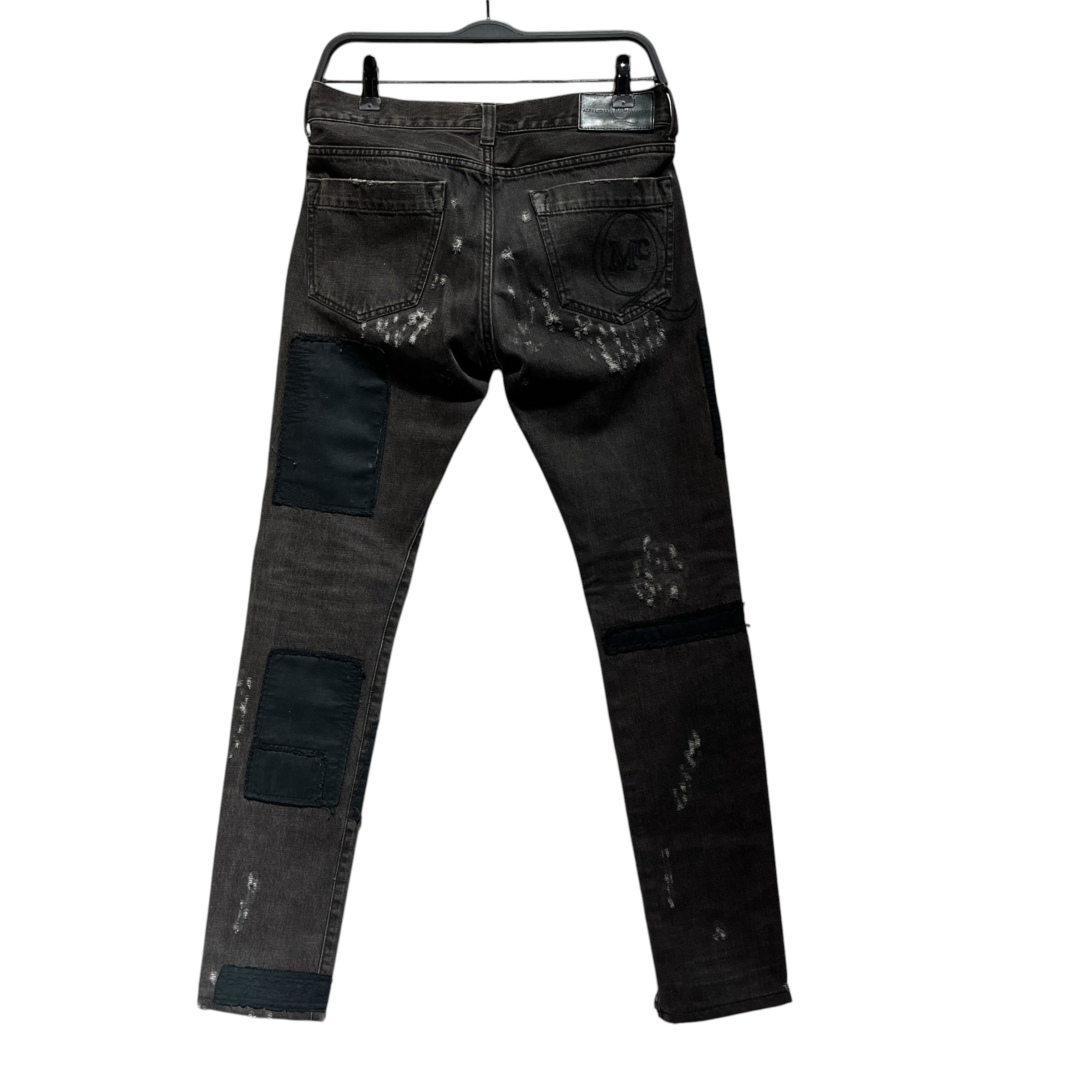 Alexander McQueen/Skinny Pants/28/Denim/BLK/PATCHWORK DENIM view 2