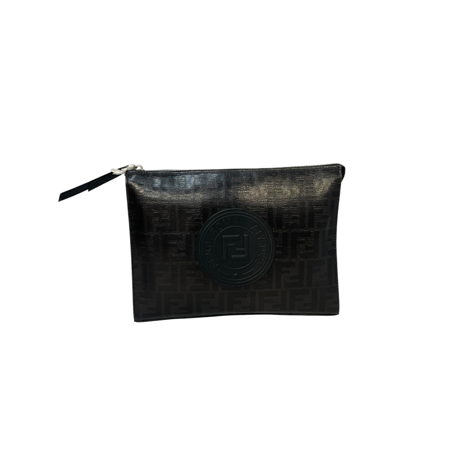 FENDI/Clutch Bag/Monogram/BLK/Zucca Coated Canvas Pouch view 1