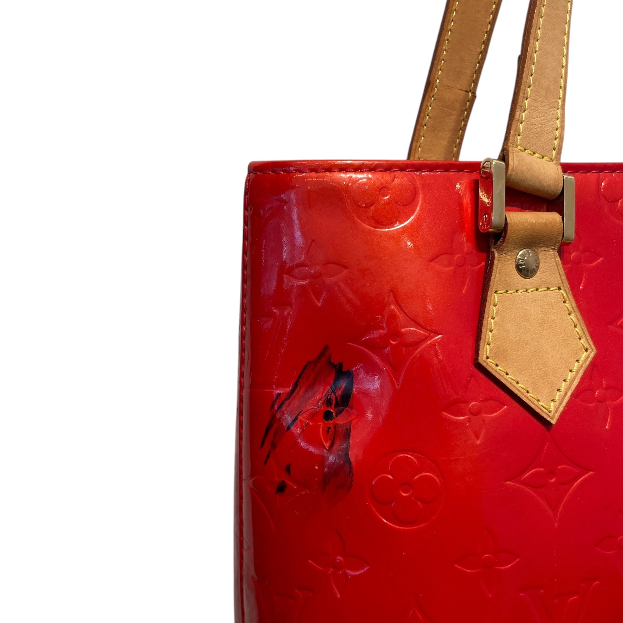LOUIS VUITTON/Hand Bag/OS/Monogram/Leather/RED/HOUSTON VERNIS view 5