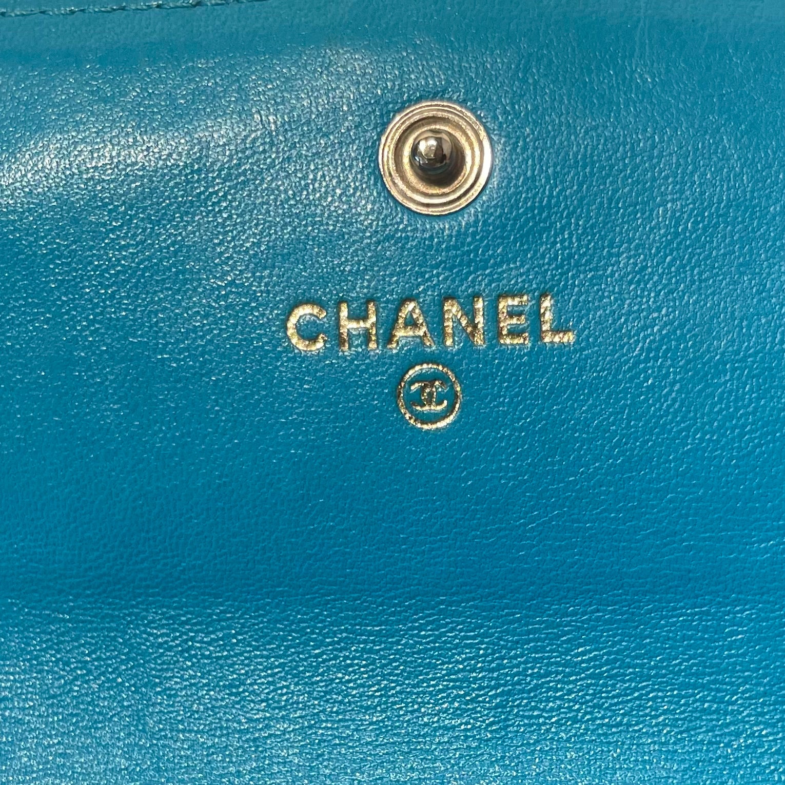 CHANEL/Bifold Wallet/Leather/BLU/ view 3