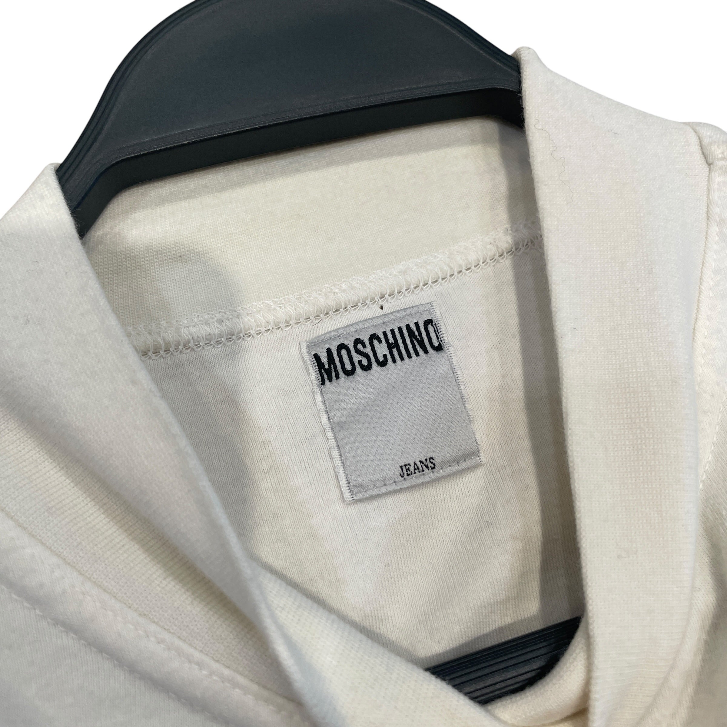 MOSCHINO/T-Shirt/Cotton/WHT/Logo Mock Neck view 3