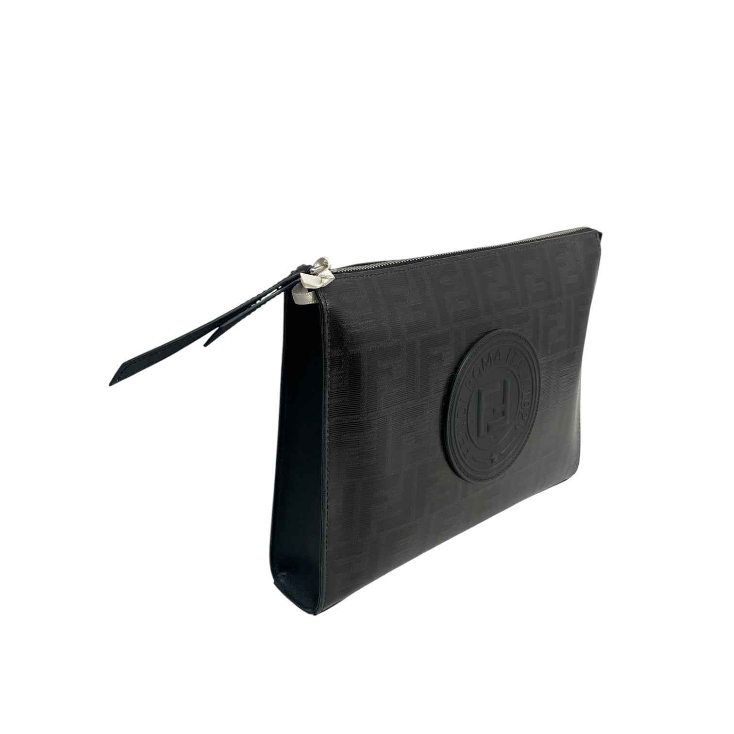 FENDI/Clutch Bag/Monogram/BLK/Zucca Coated Canvas Pouch view 3