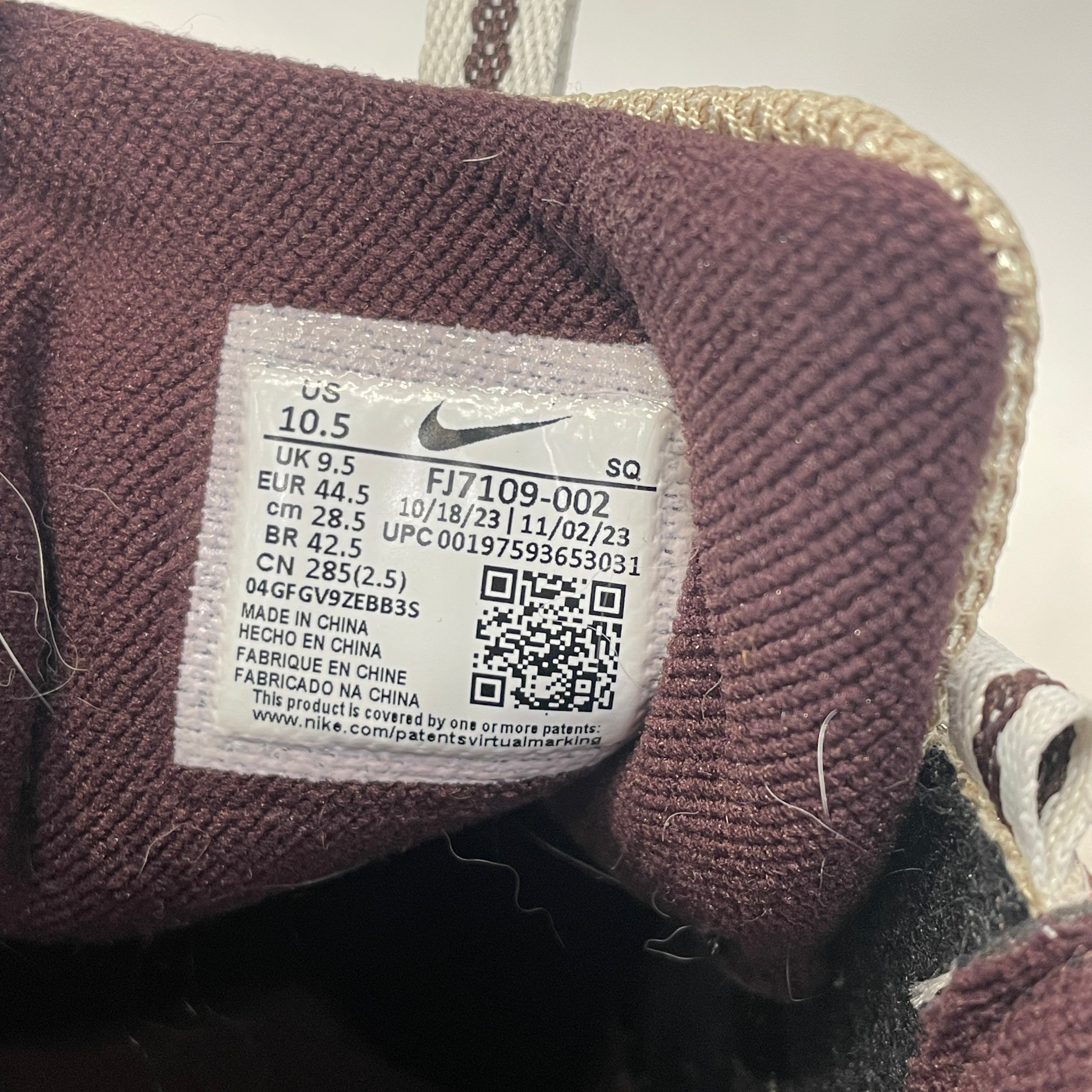 NIKE/Low-Sneakers/US 10.5/BEG/fj7109-002 view 4
