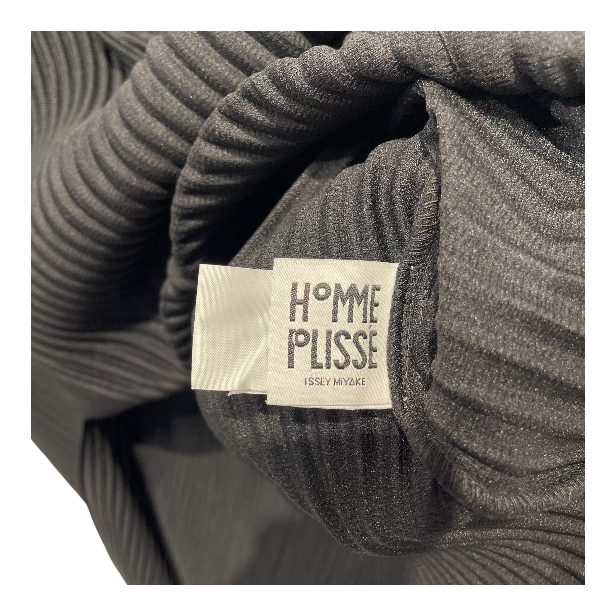 HOMME PLISSE ISSEY MIYAKE/Polo Shirt/2/Polyester/BLK/PLAIN PLEATED LS POLO view 4