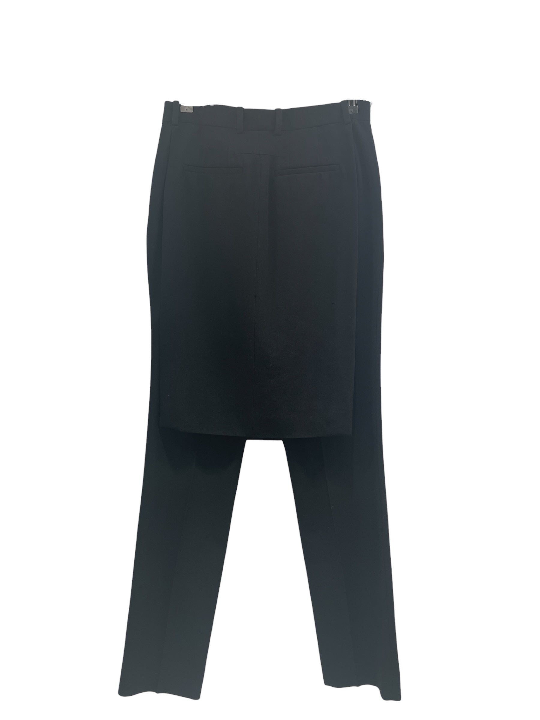 GIVENCHY/Wide Leg Pants/36/Cotton/BLK/SKIRT OVER PANTS view 2