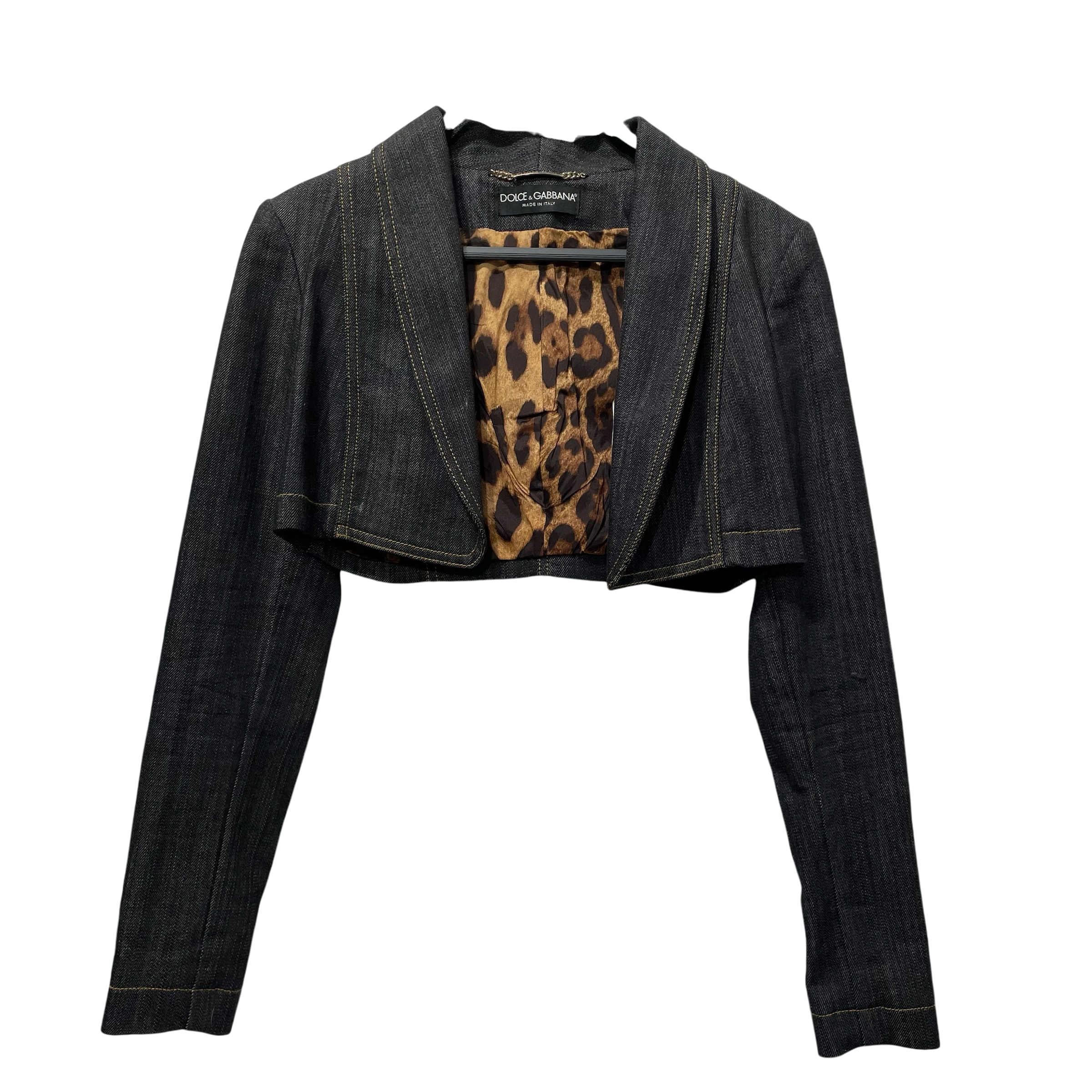 DOLCE&GABBANA/Denim Jkt/38/Denim/NVY/leopard print lining 2007 view 1