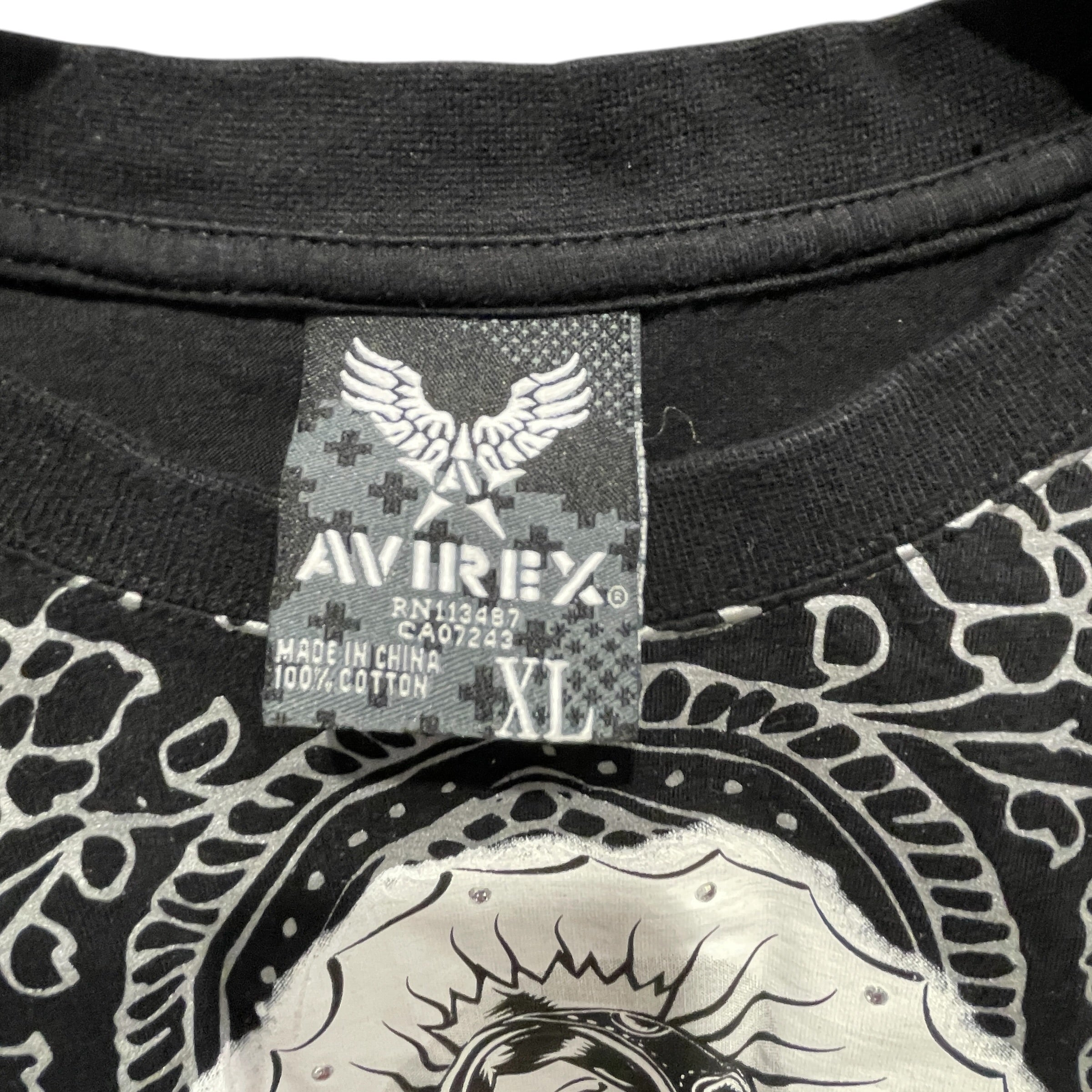 AVIREX/T-Shirt/XL/Cotton/BLK/Graphic/ view 2
