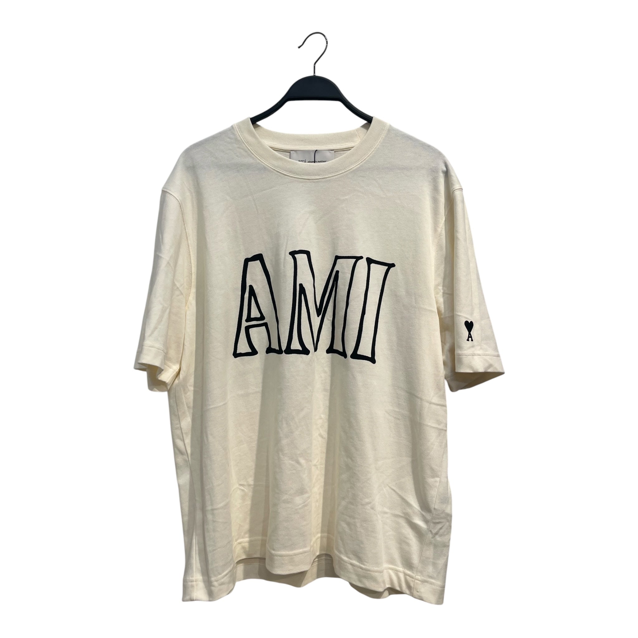 ami alexandre mattiussi/T-Shirt/L/Cotton/WHT/BLK LOGO view 1