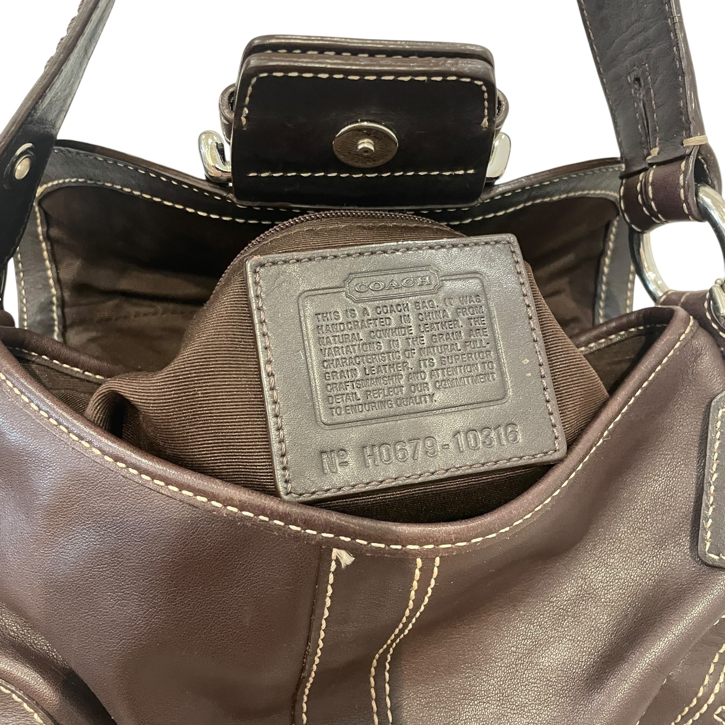 COACH/Hand Bag/Leather/BRW/SOHO FLAP BUCKLE SHOULDER BAG view 4