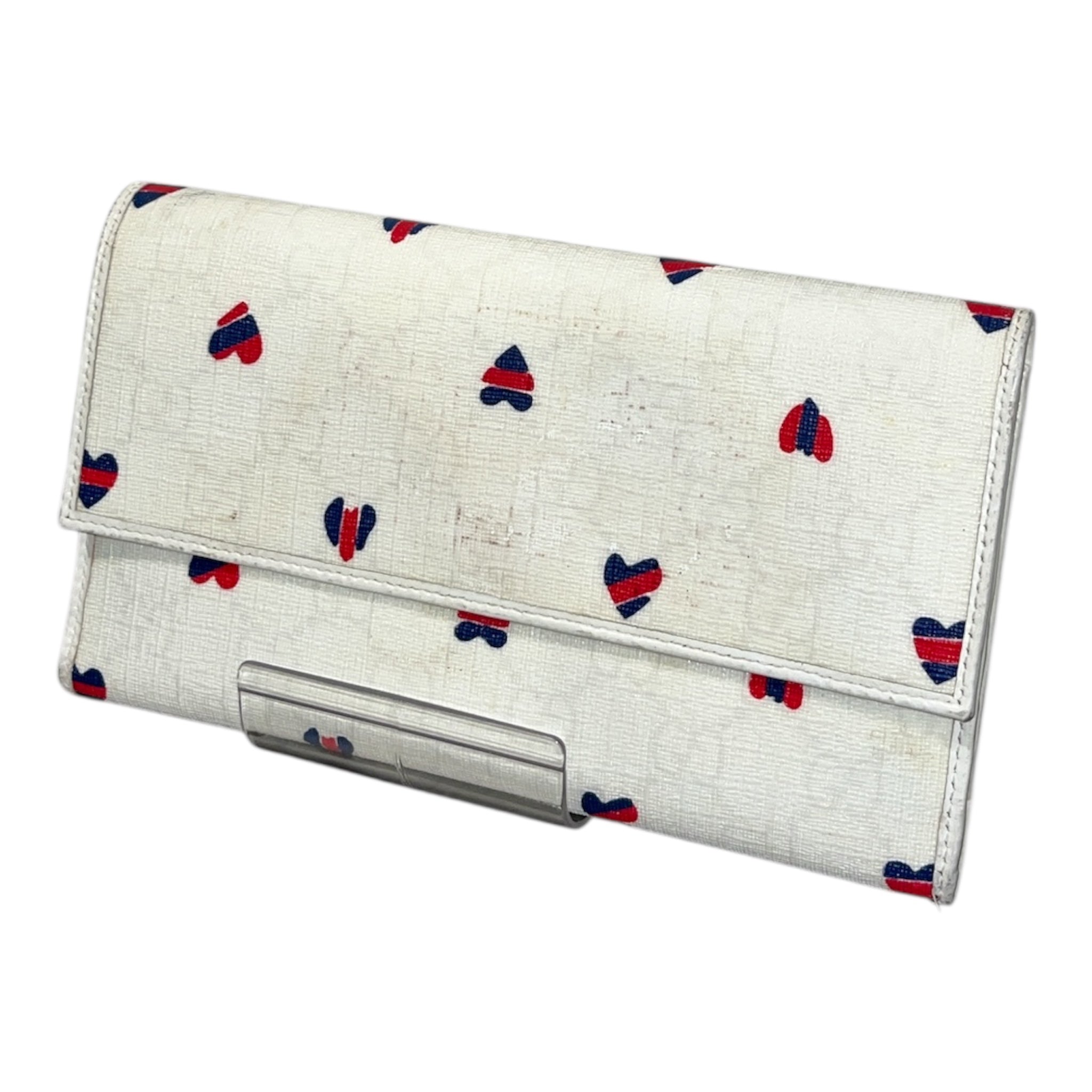 GUCCI/Trifold Wallet/All Over Print/Leather/WHT/ view 1