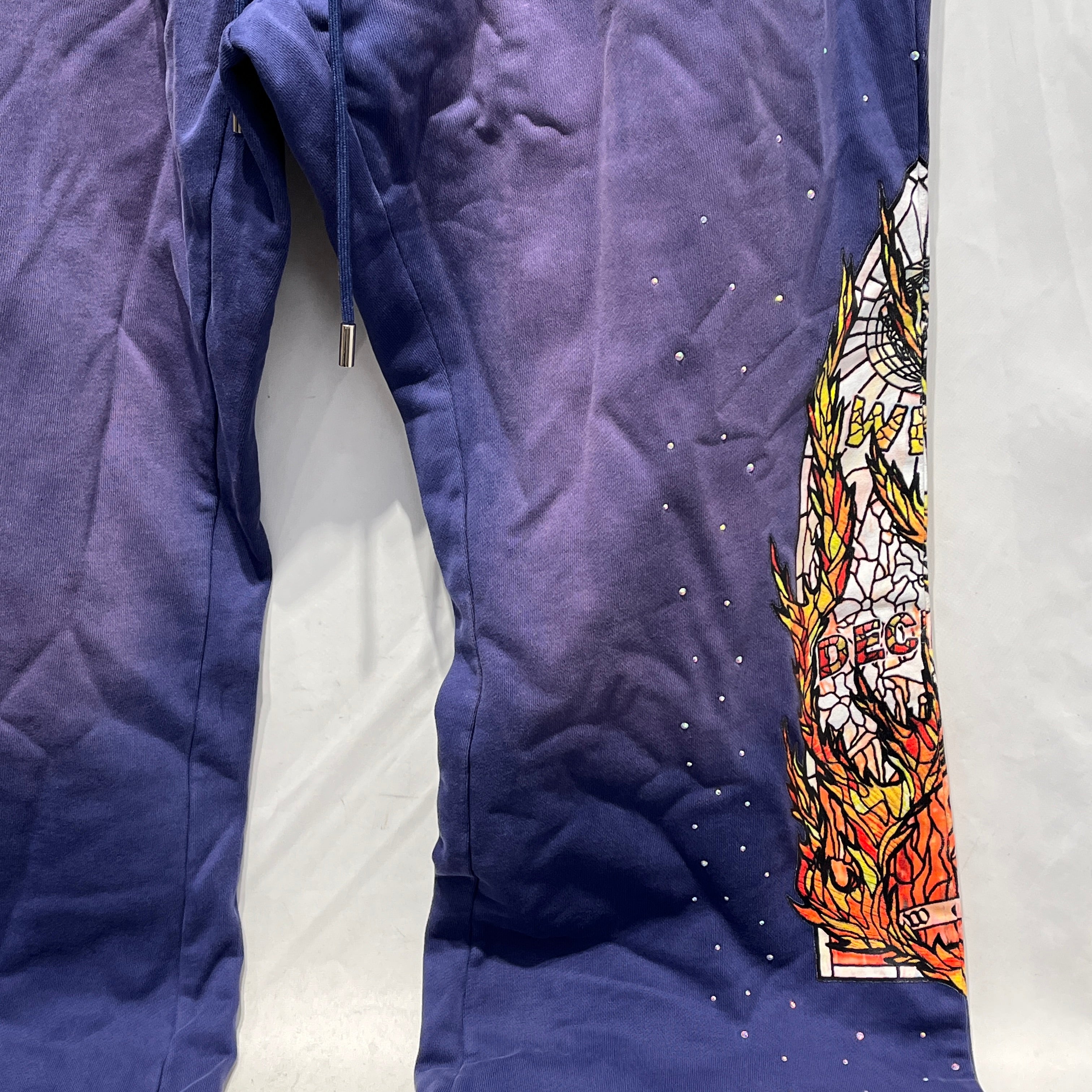 WHO DECIDES  WAR/Pants/38/Cotton/PPL/Flame Glass Sweatpants view 4