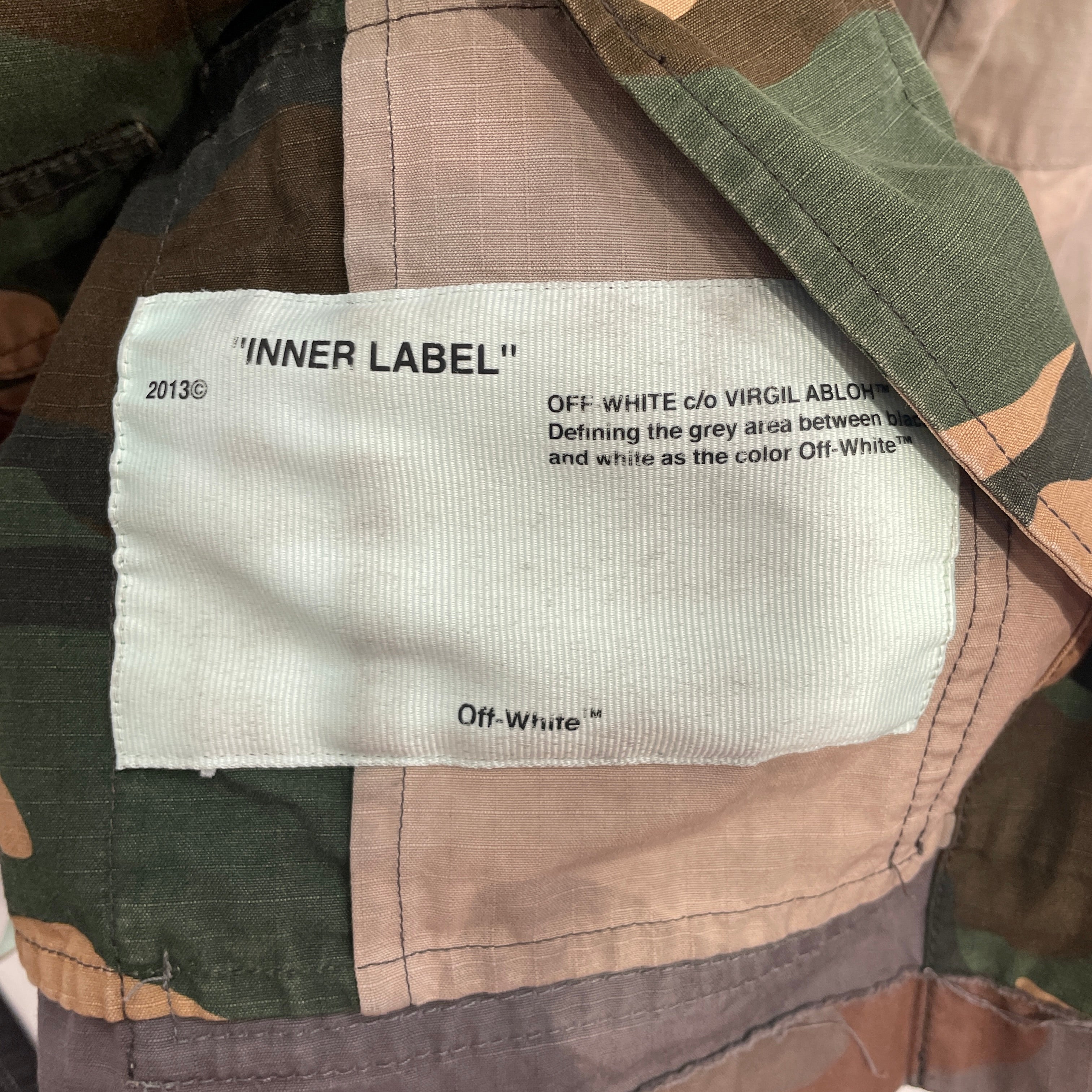 OFF-WHITE/LS Shirt/XS/Cotton/GRN/Camouflage/PATCH-WORK view 4
