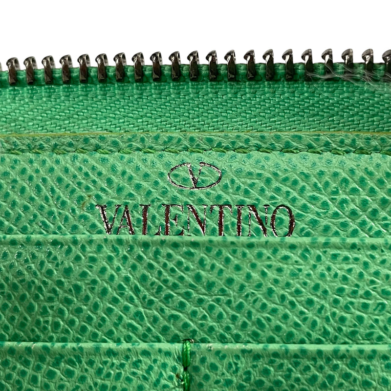 VALENTINO/Wallet/Leather/GRN/ZIP WALLET / BOW