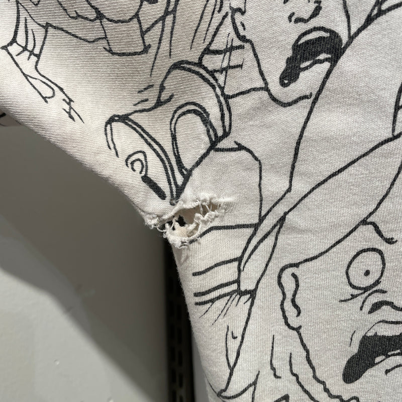 Vintage/T-Shirt/Cotton/WHT/All Over Print/&