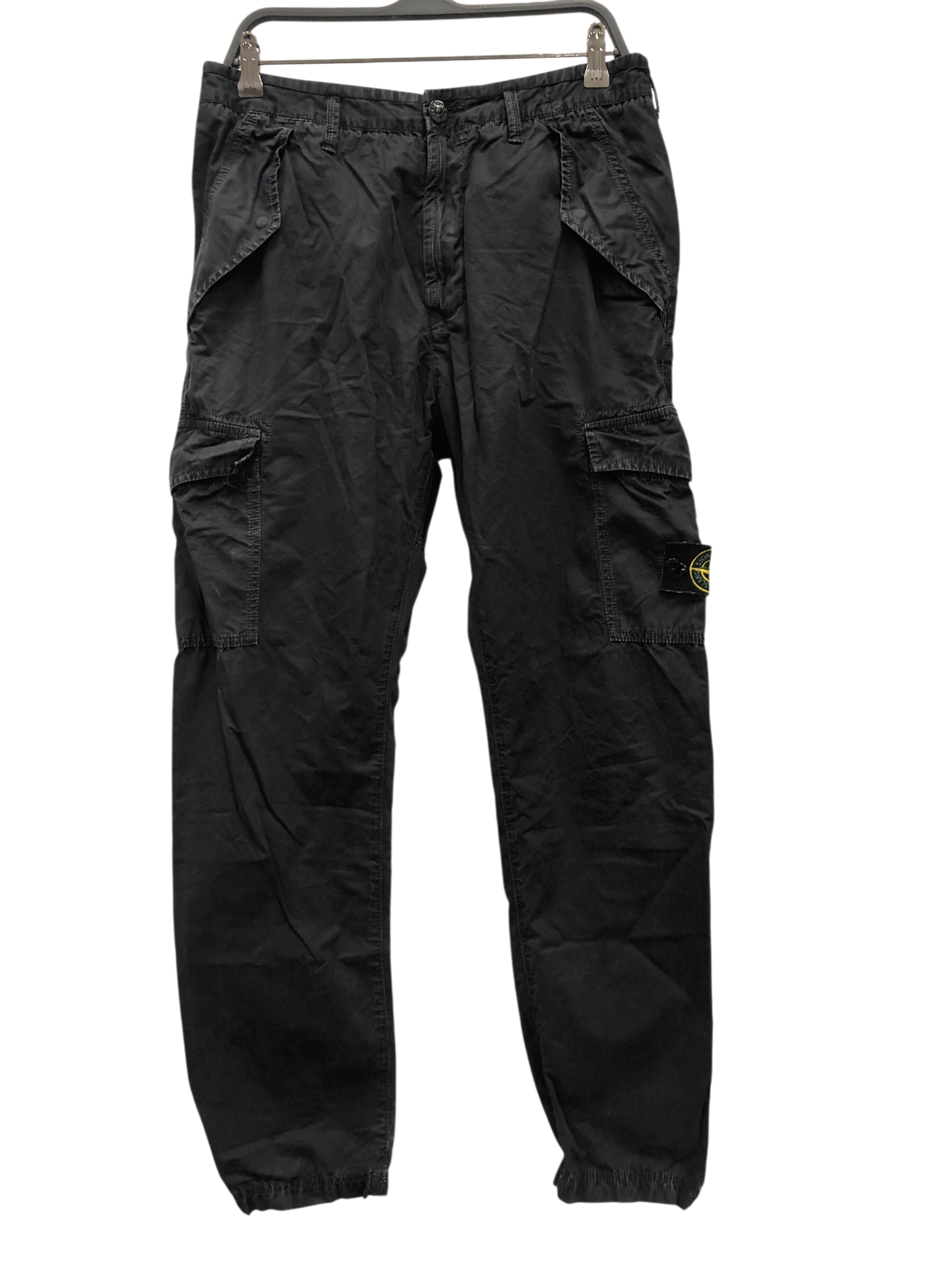 STONE ISLAND/Pants/34/Cotton/BLK/Type RE-T view 1