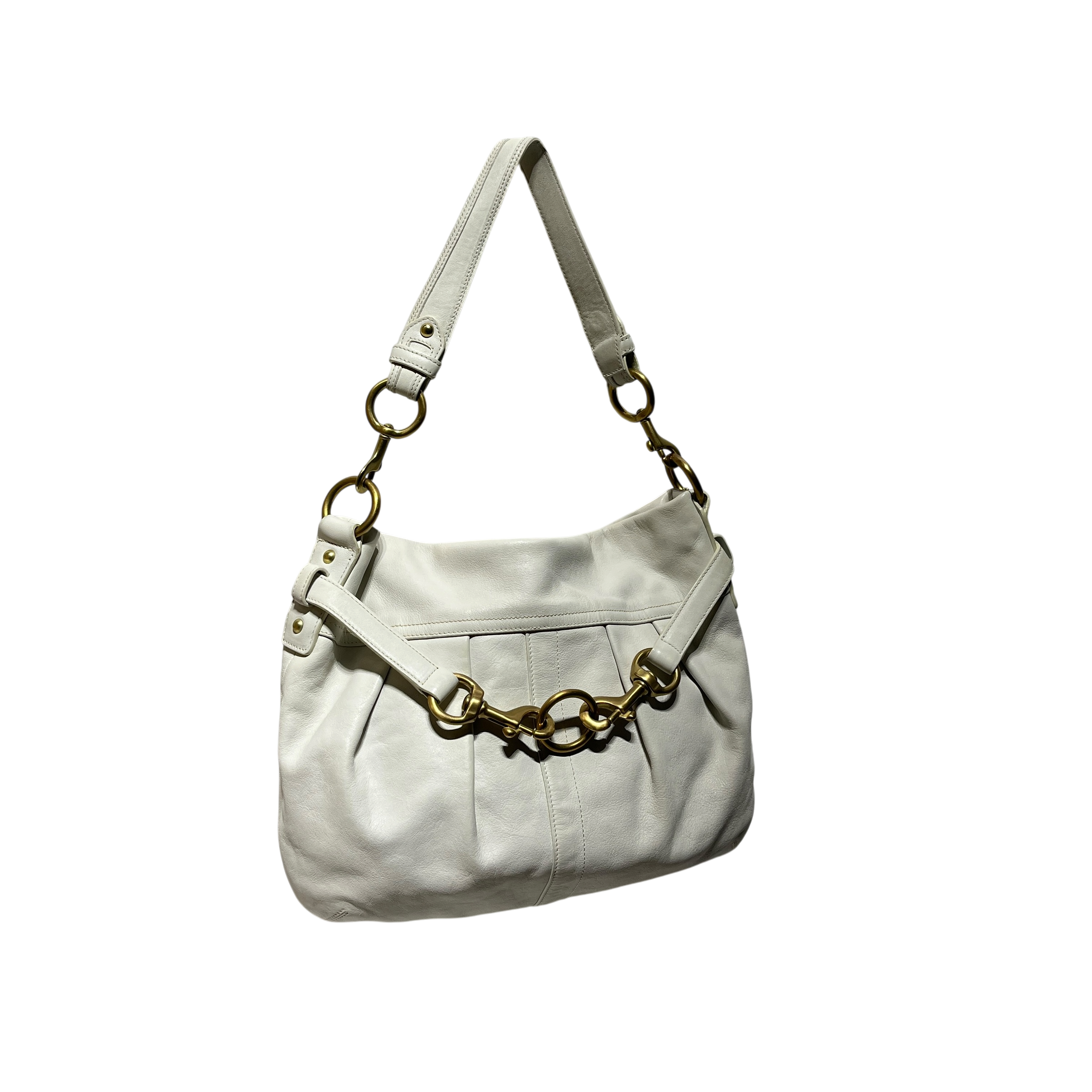 COACH/Cross Body Bag/Leather/WHT/HAMPTONS HOBO view 2