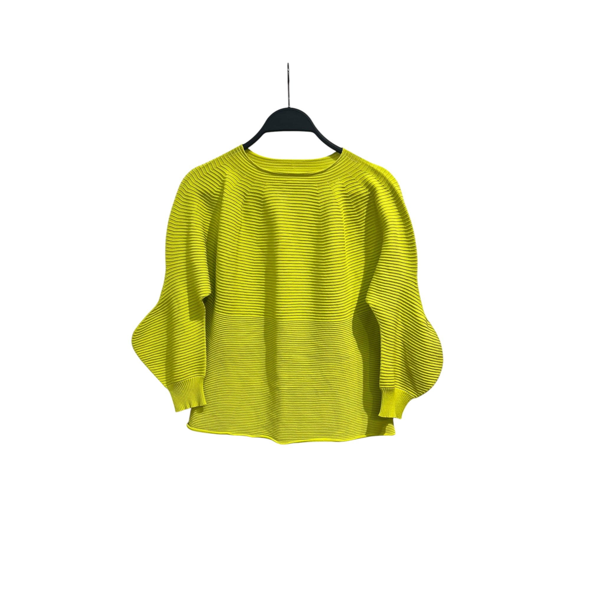ISSEY MIYAKE/LS Blouse/2/Nylon/YEL/YELLLOW PLEATED LONG SL BLOUSE view 1