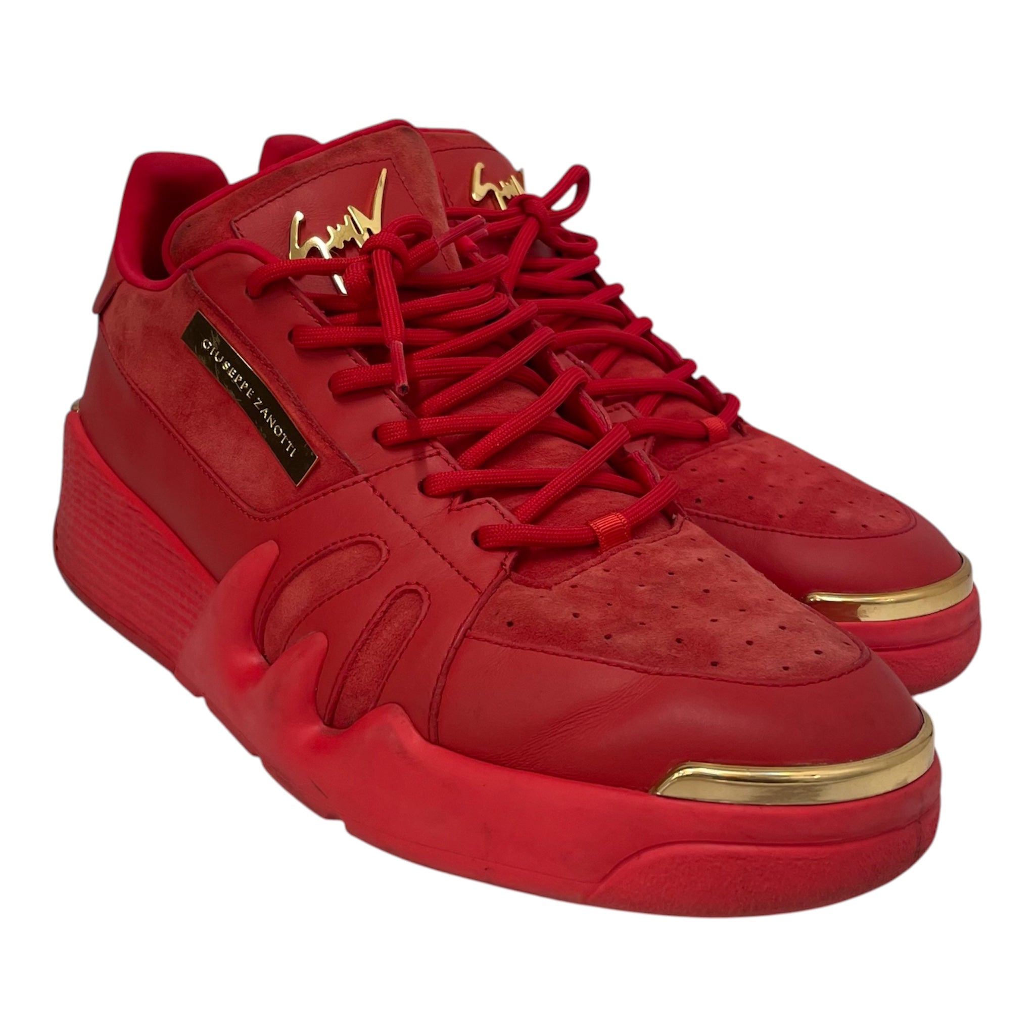Giuseppe Zanotti/Low-Sneakers/US 11/Leather/RED/TALON LOW TOP view 1