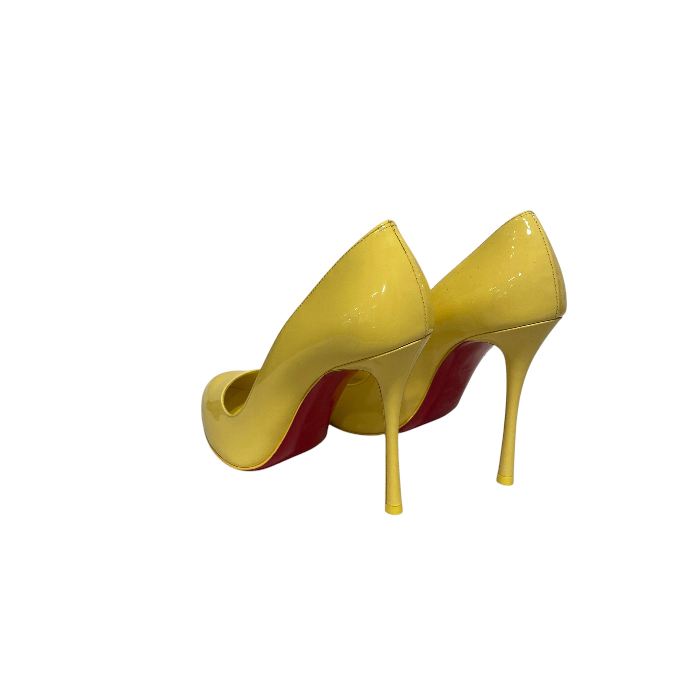 Christian Louboutin/Heels/EU 37.5/Leather/YEL/dolly pump view 2