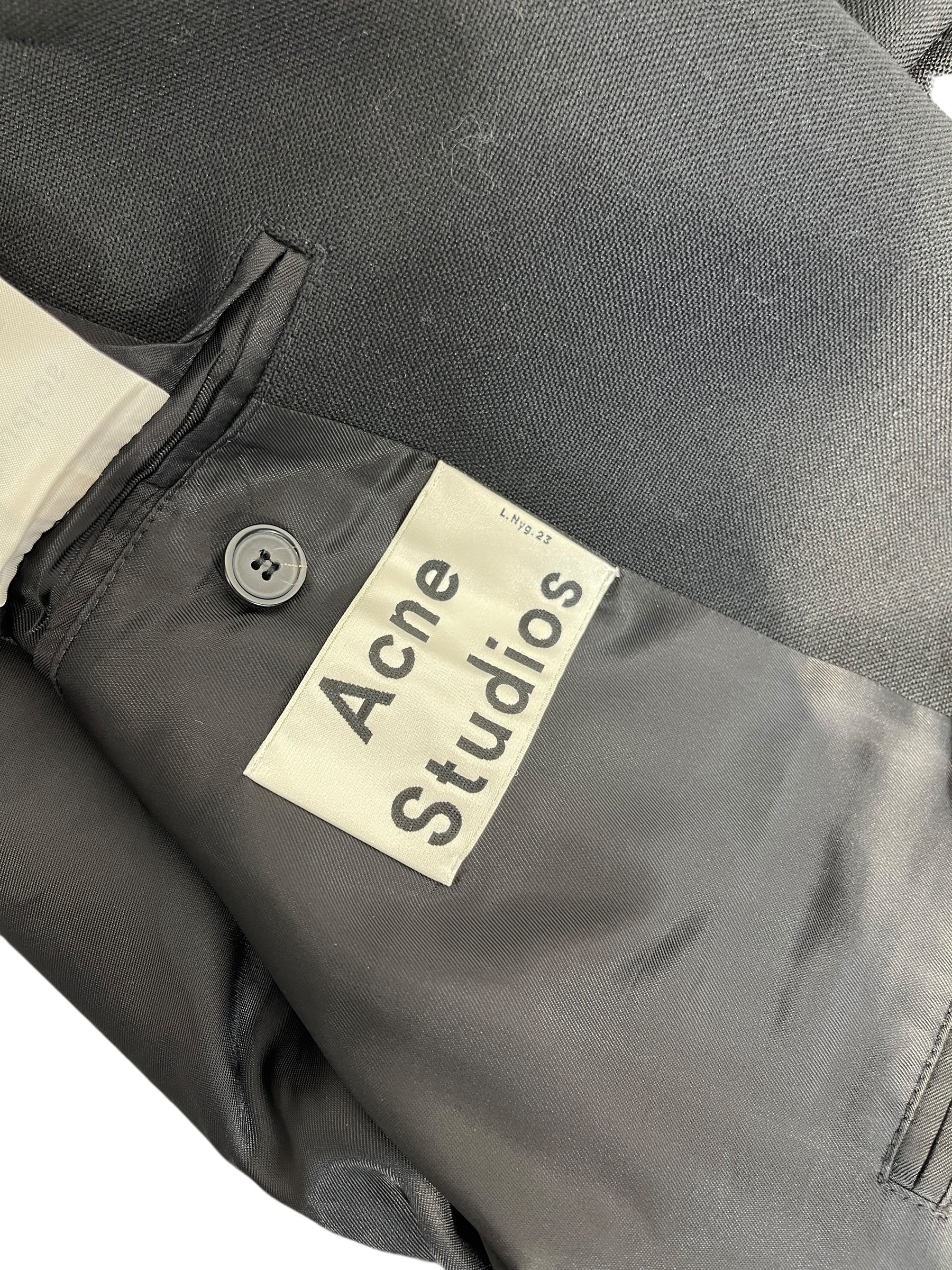 Acne Studios/Tailored Jkt/32/Stripe/Wool/BLK/WHITE STRIPES PADDED BLAZER view 3