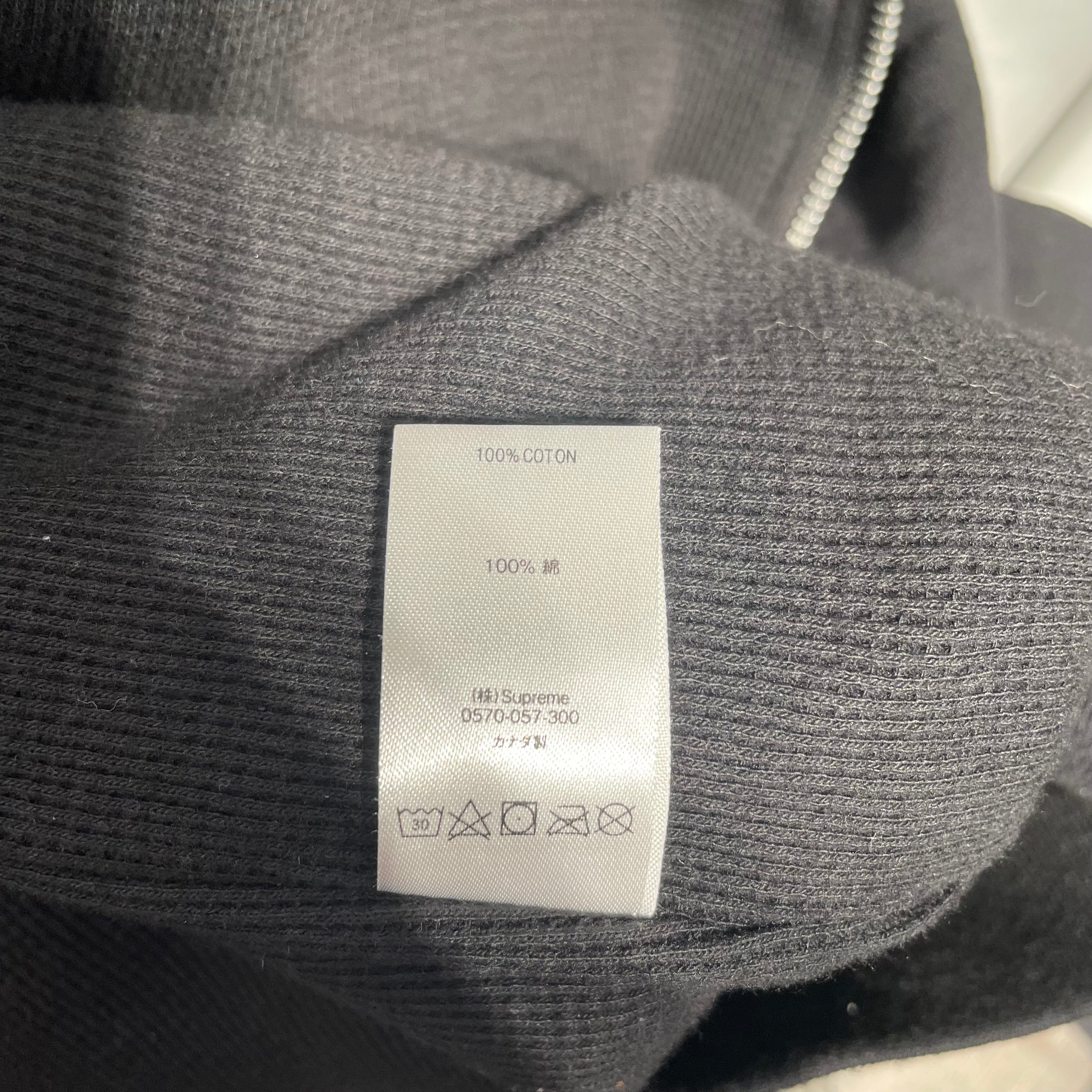 Supreme/Zip Up Hoodie/L/Cotton/BLK/SUPREME DETAIL ON HOODIE view 4