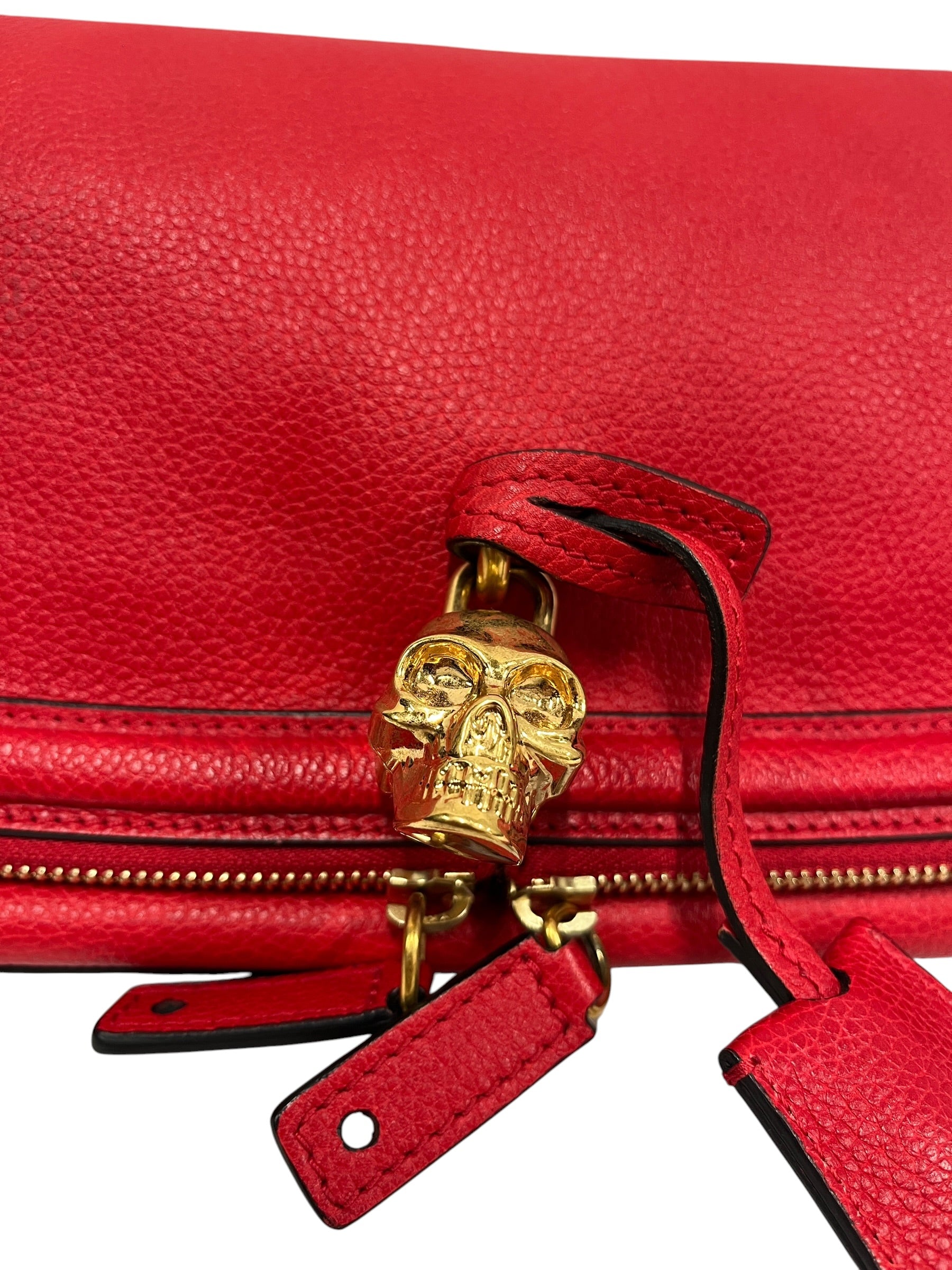 Alexander McQueen/Clutch Bag/Leather/RED/SKULL PADLOCK CLUTCH view 5