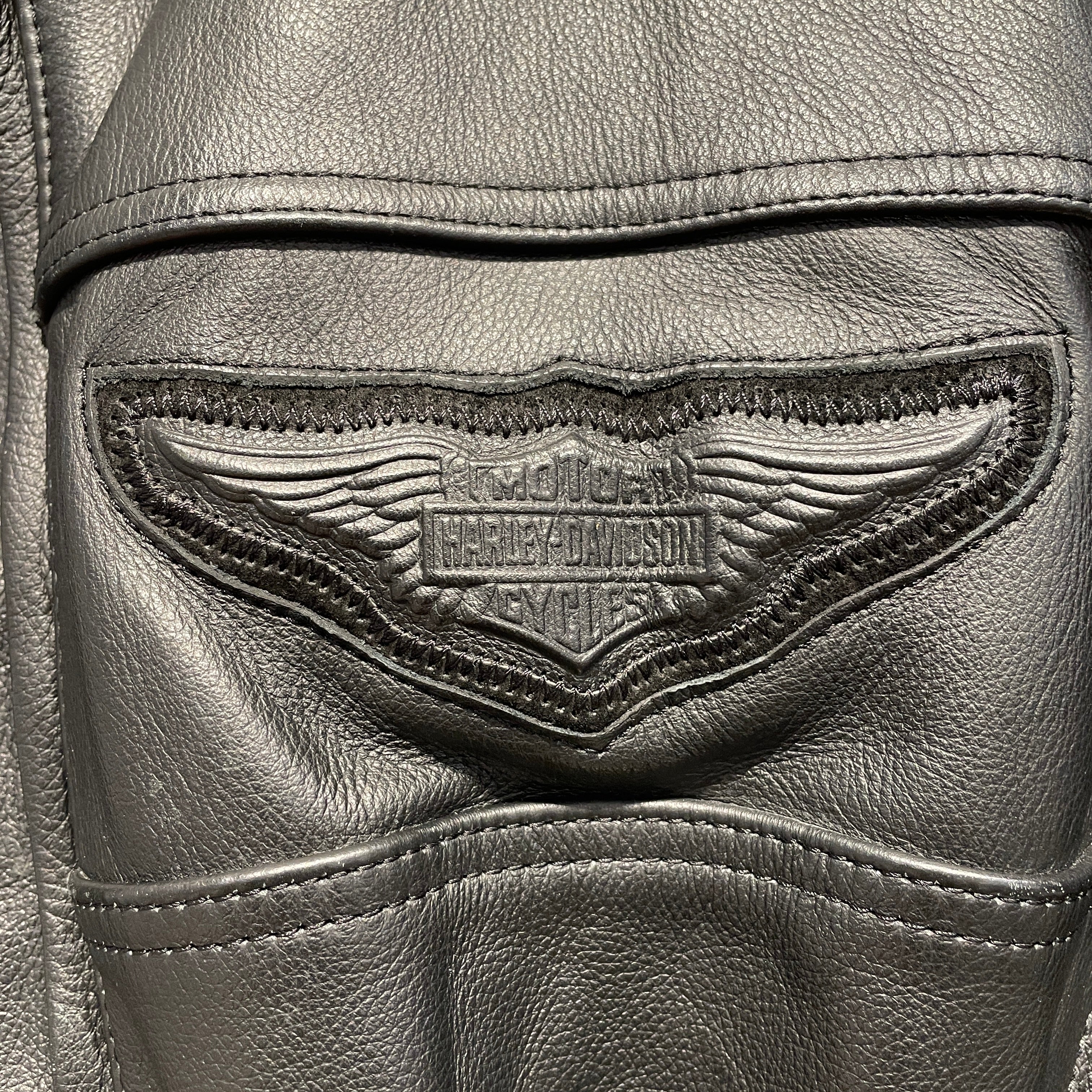 HARLEY DAVIDSON/Leather Jkt/M/Leather/BLK/ view 3