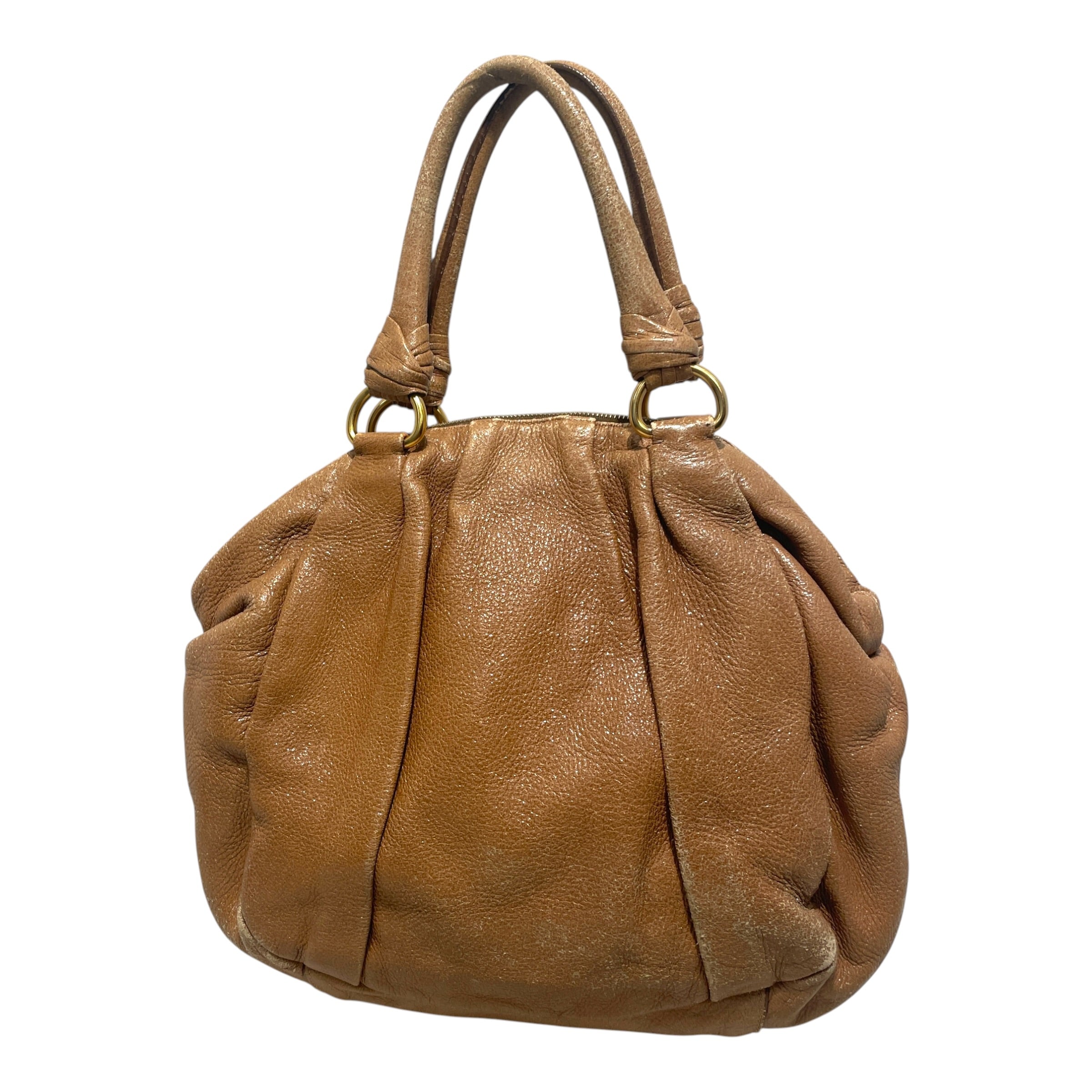 PRADA/Hand Bag/Leather/BEG/Vitello Daino Hobo view 3
