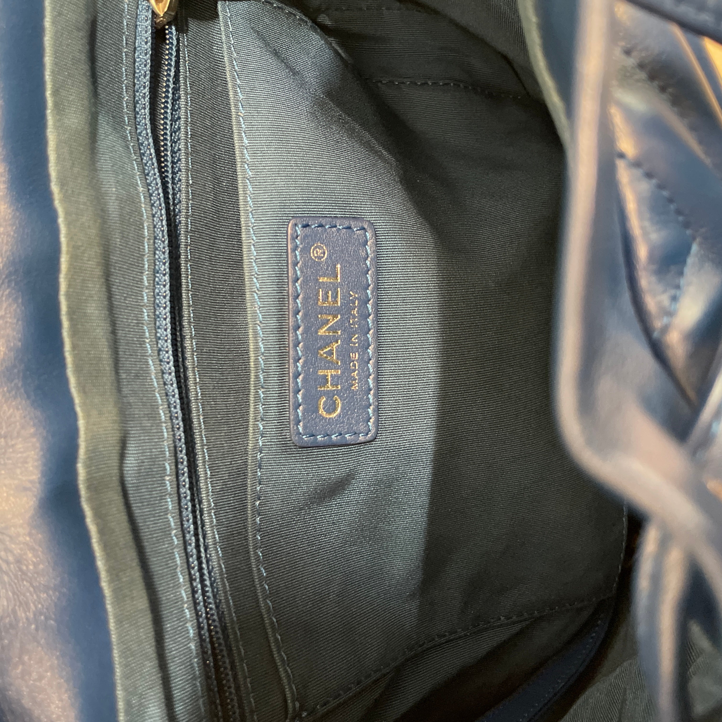 CHANEL/Backpack/Leather/BLU/23980698 view 7