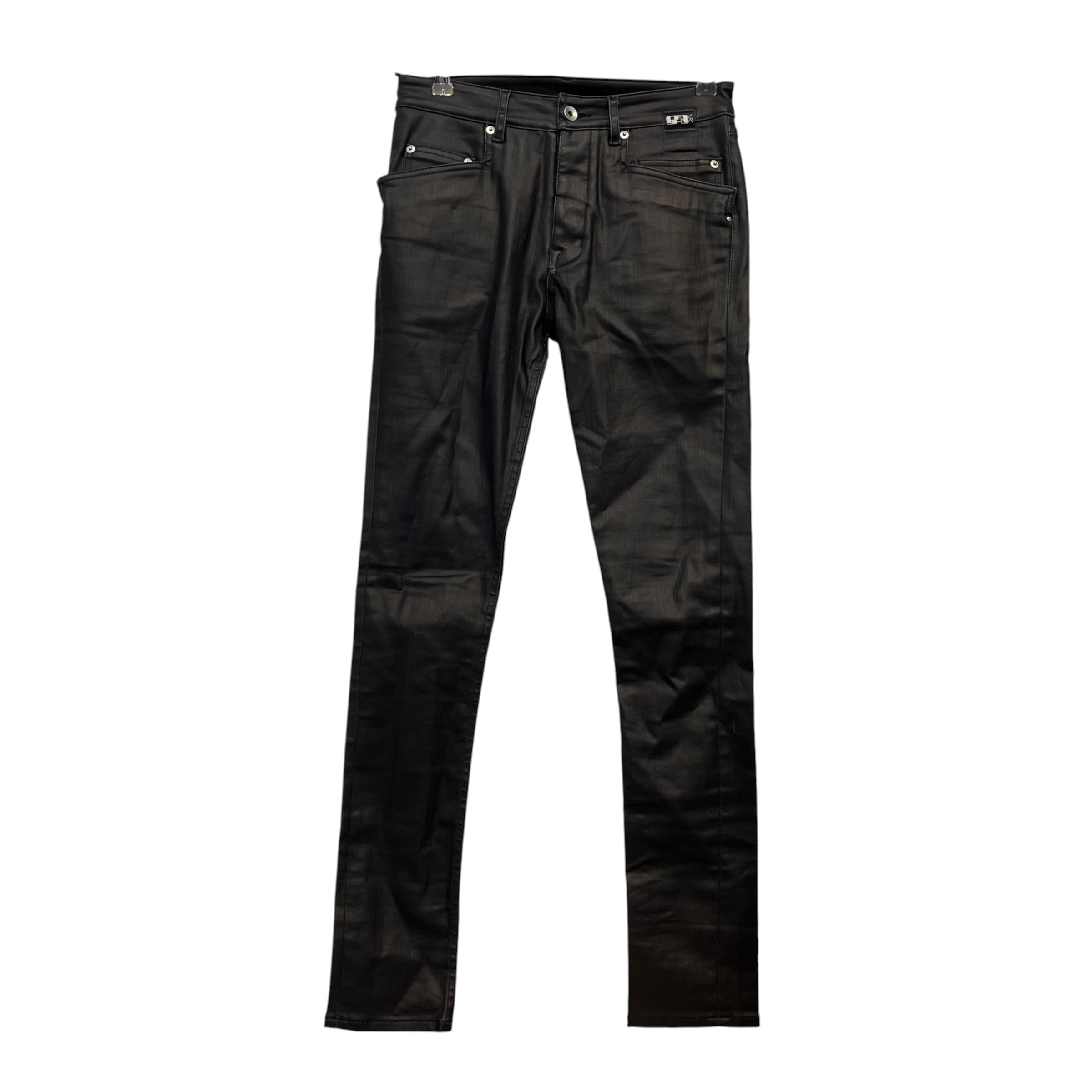 RICK OWENS DRKSHDW/Skinny Pants/29/Denim/BLK/TYRONE CUT WAX DENIM view 1