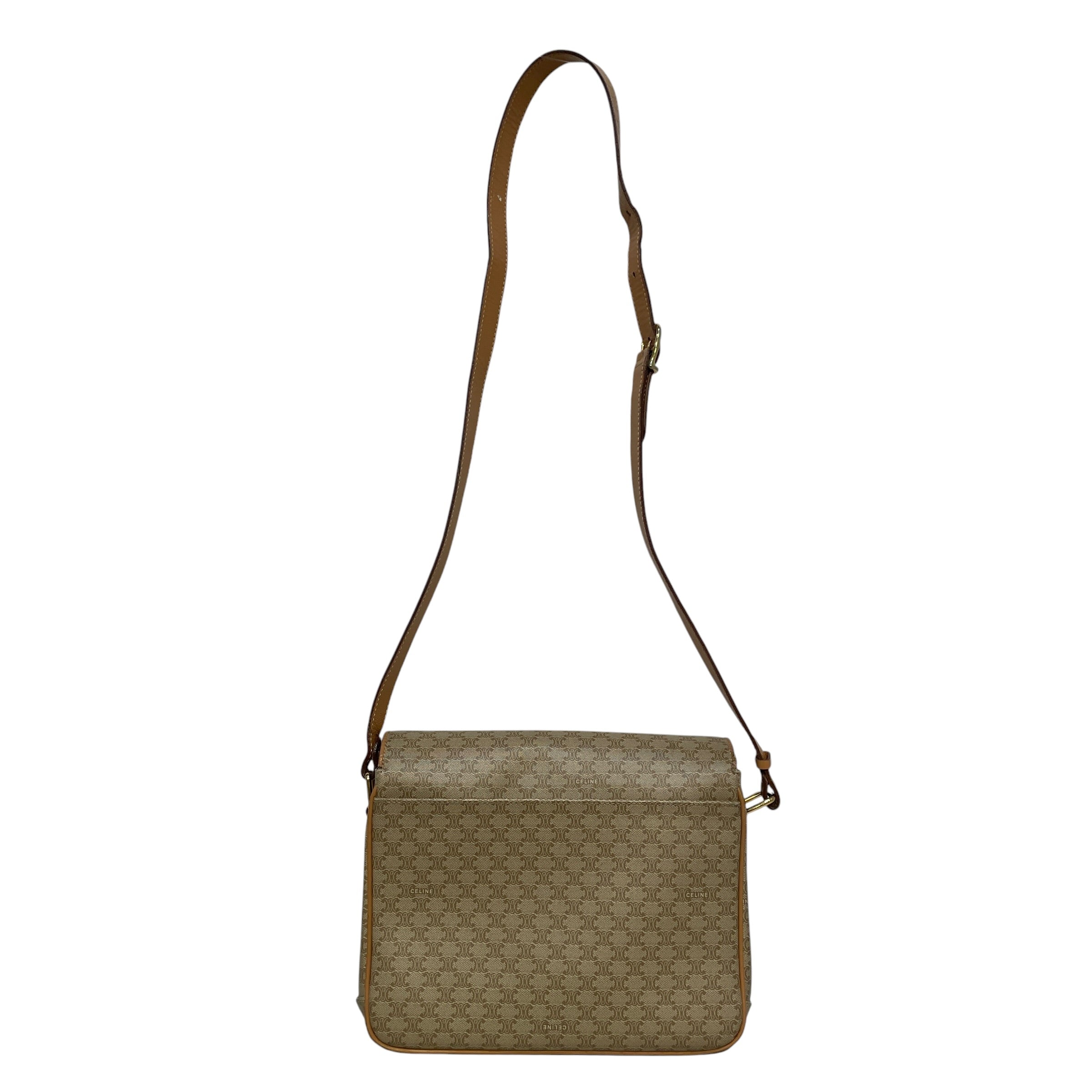 CELINE/Cross Body Bag/Monogram/Leather/KHK/ view 2