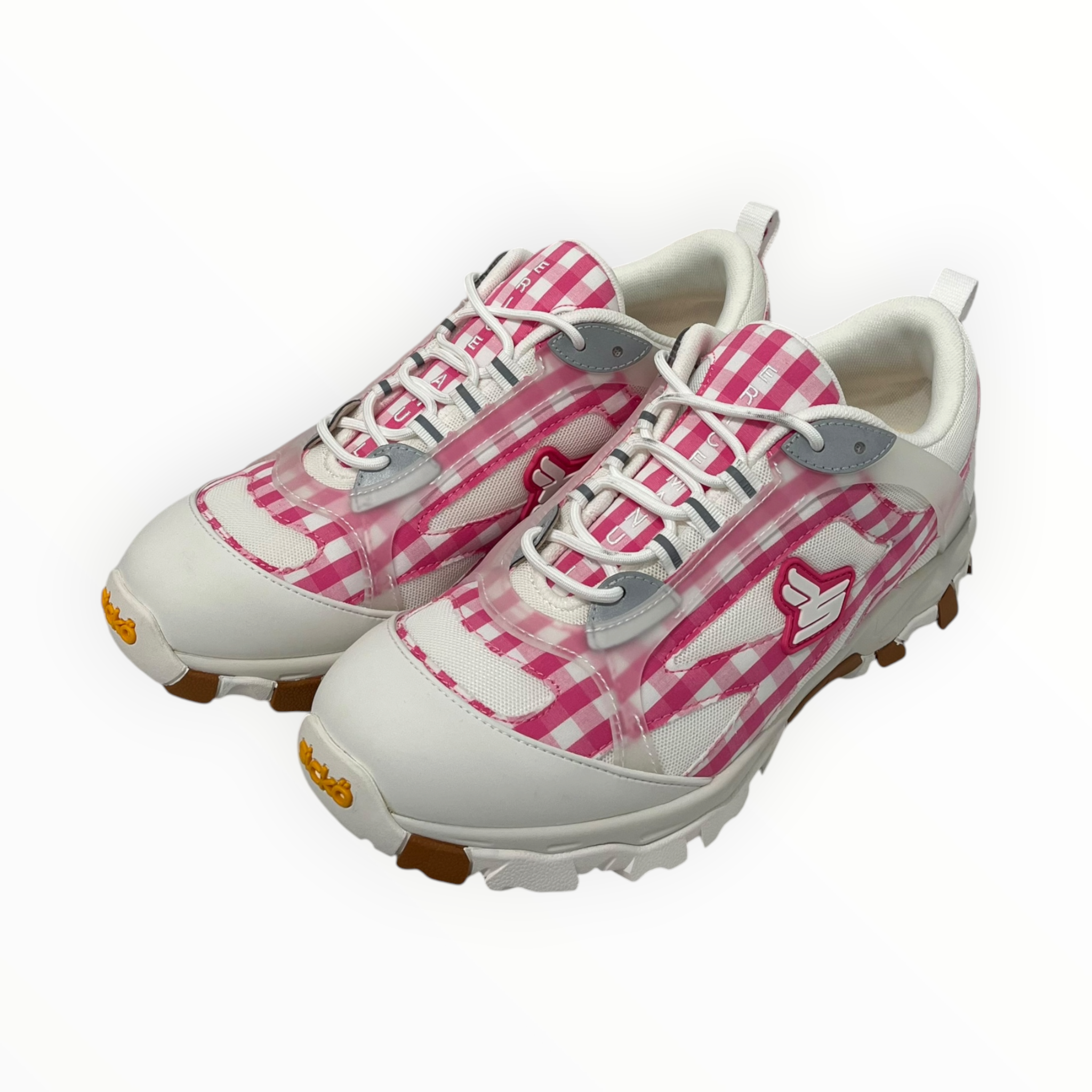 sicko/Eric Emanuel/Low-Sneakers/US 10/Plaid/Cotton/PNK/FRIENDS AND FAMILY COLLAB