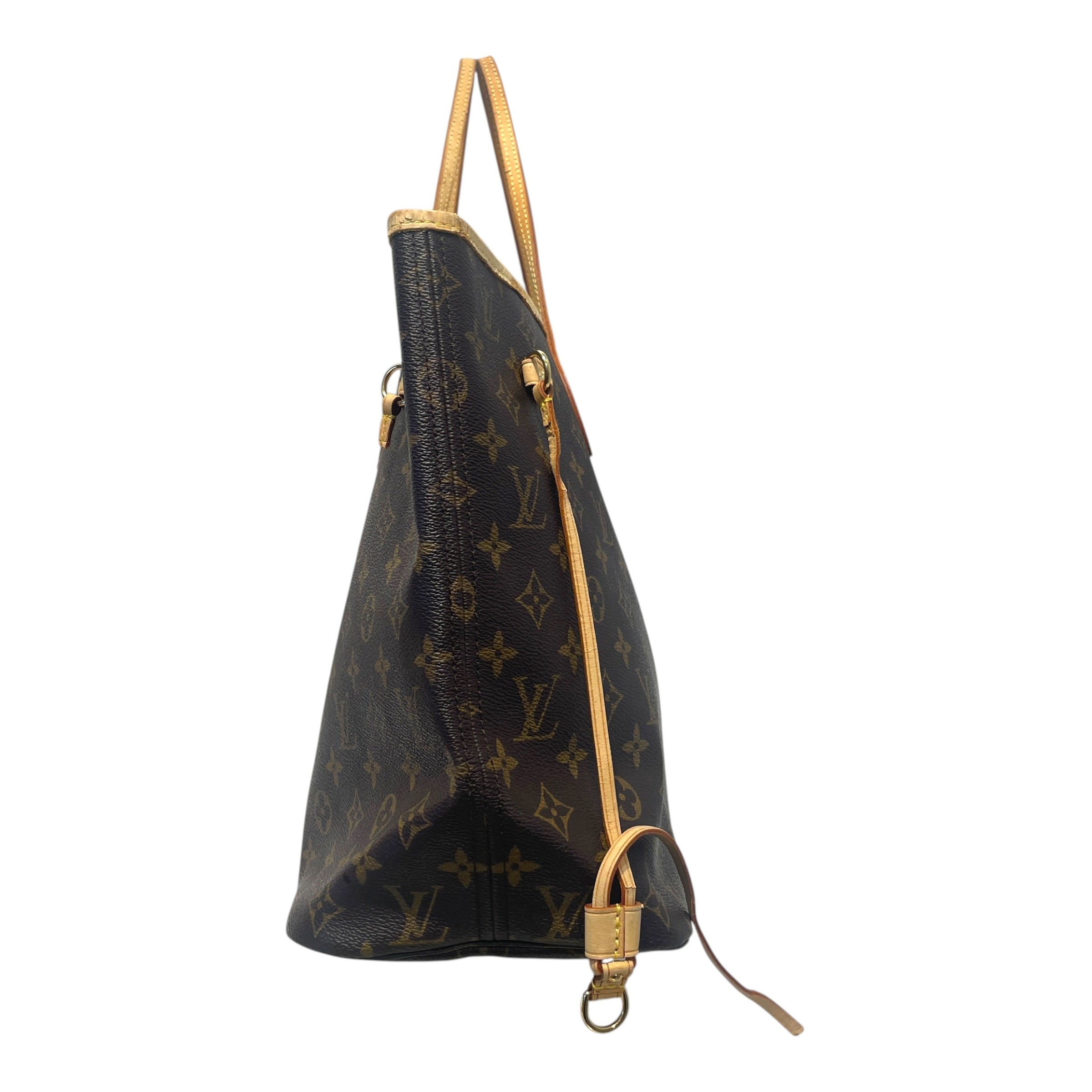 LOUIS VUITTON/Tote Bag/Monogram/Leather/BRW/Neverful Tote view 3